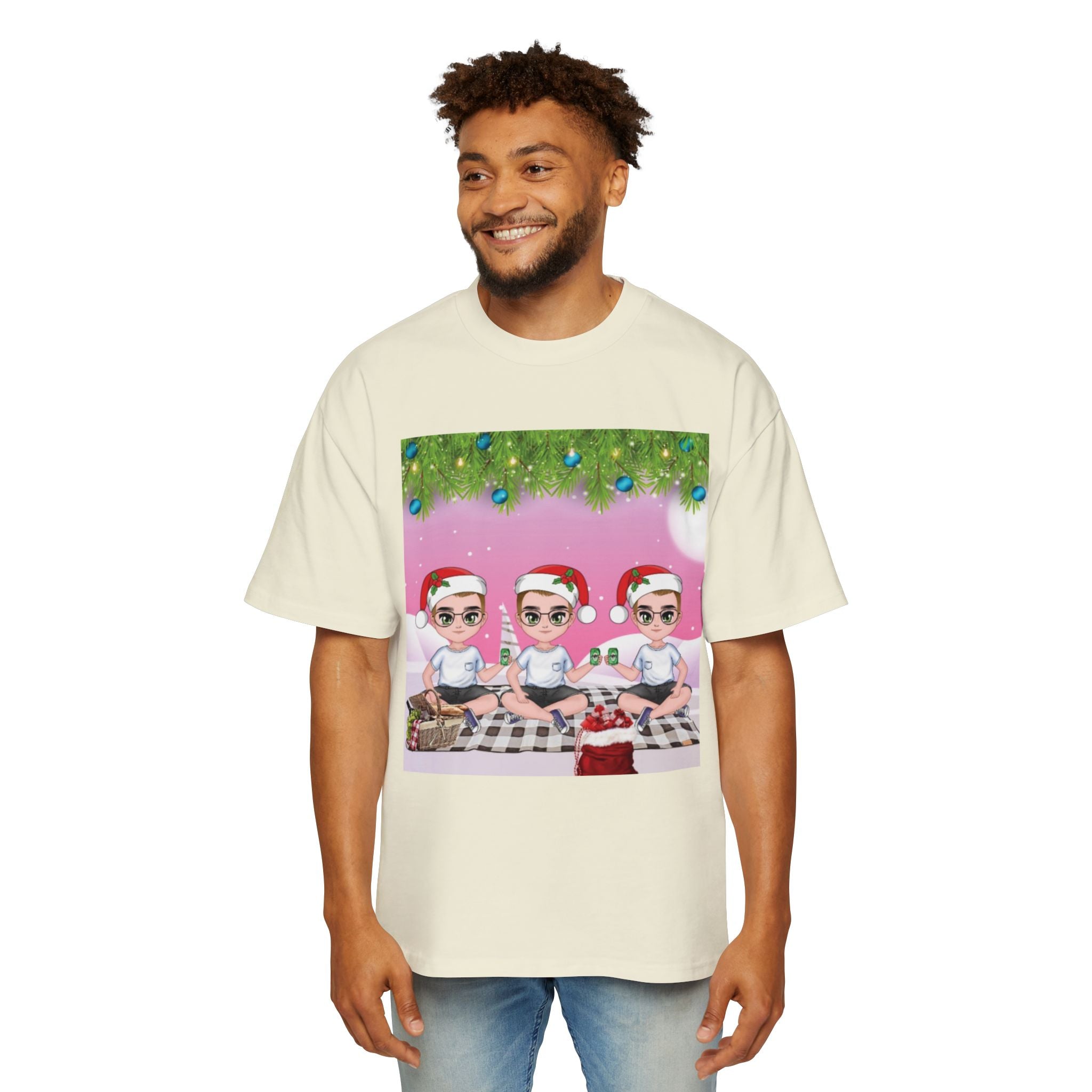 Christmas Friends | Men's Heavy Oversized Tee