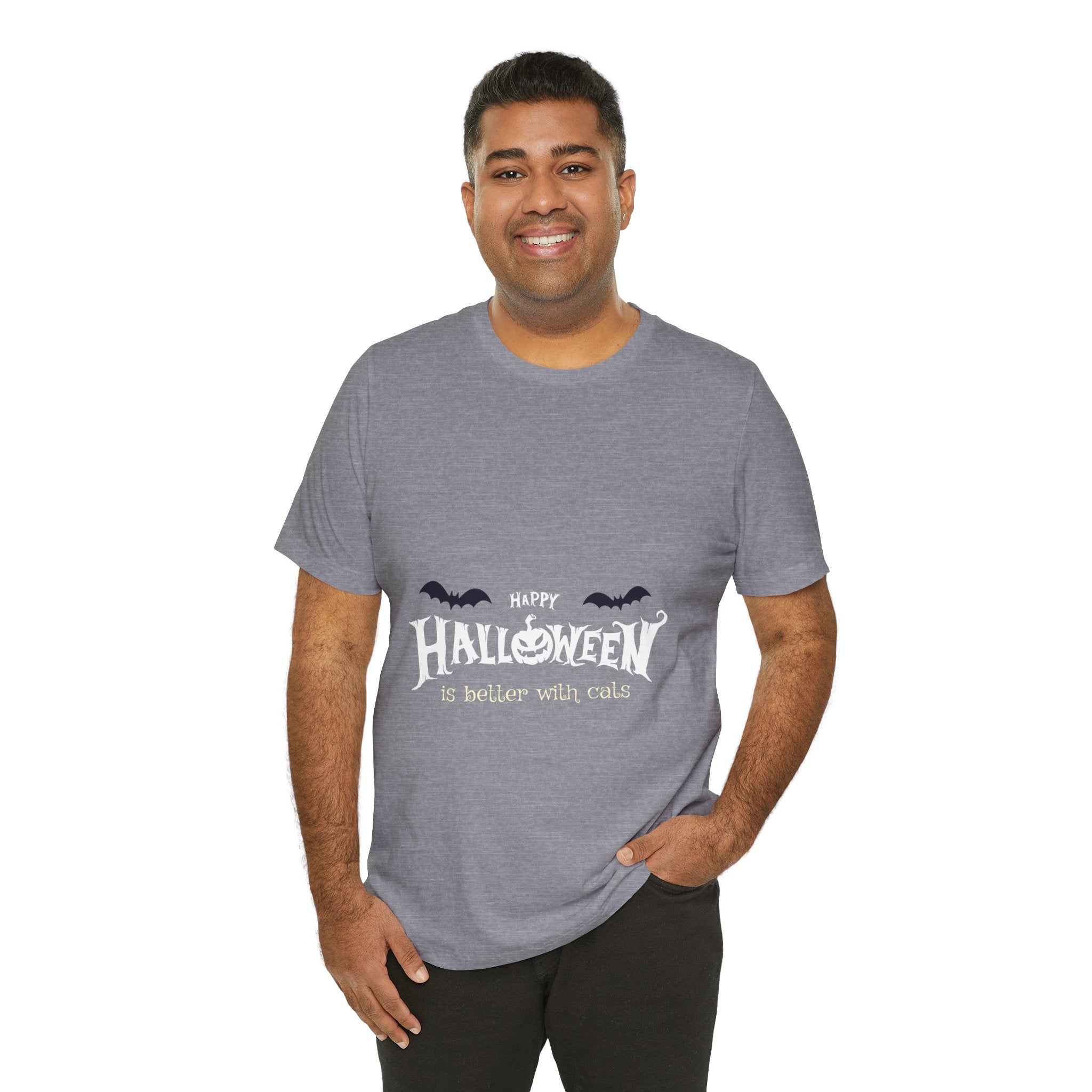 Halloween with Witch's Cats | Unisex Jersey Short Sleeve Tee