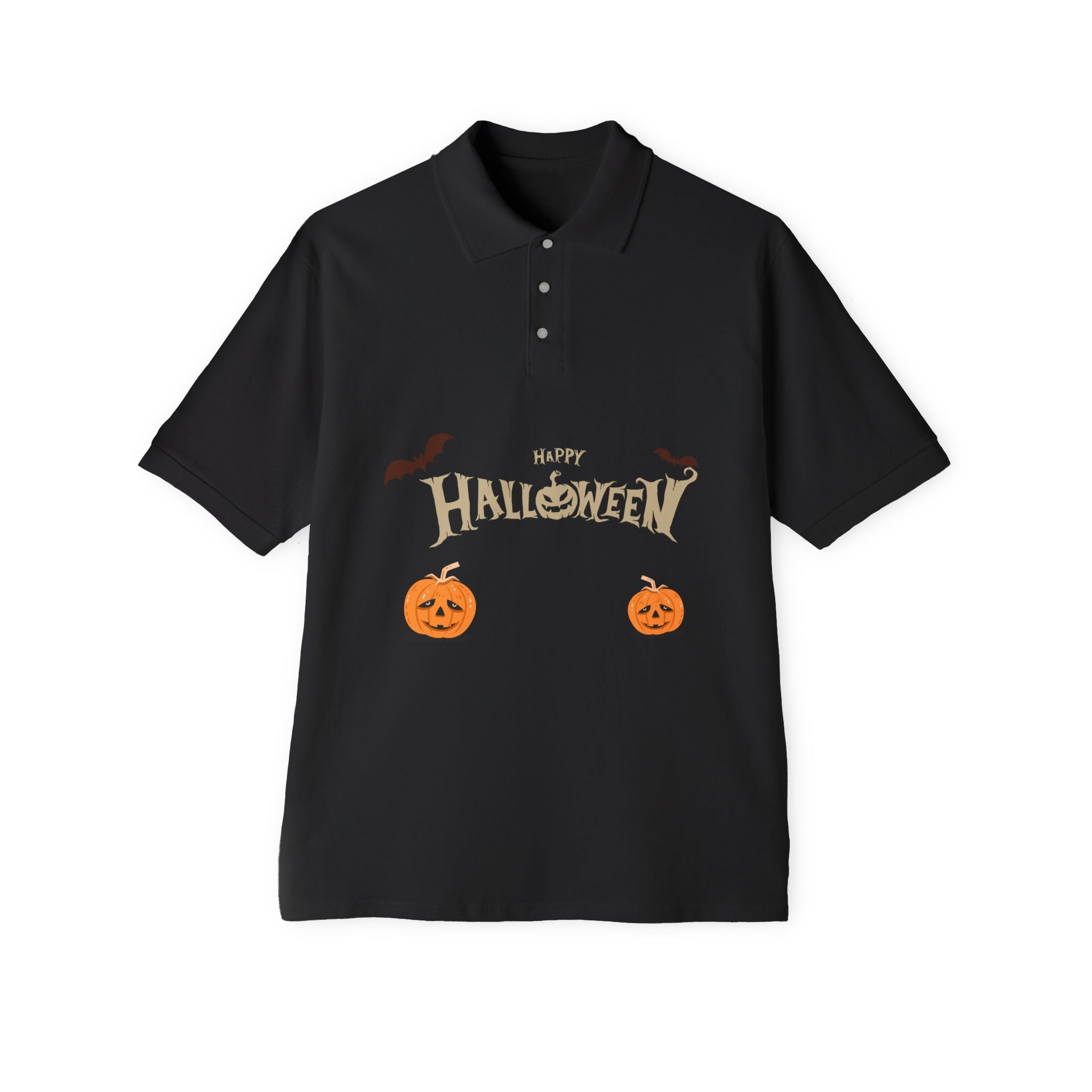 Halloween with Pumpkins | Men's Piqué Polo