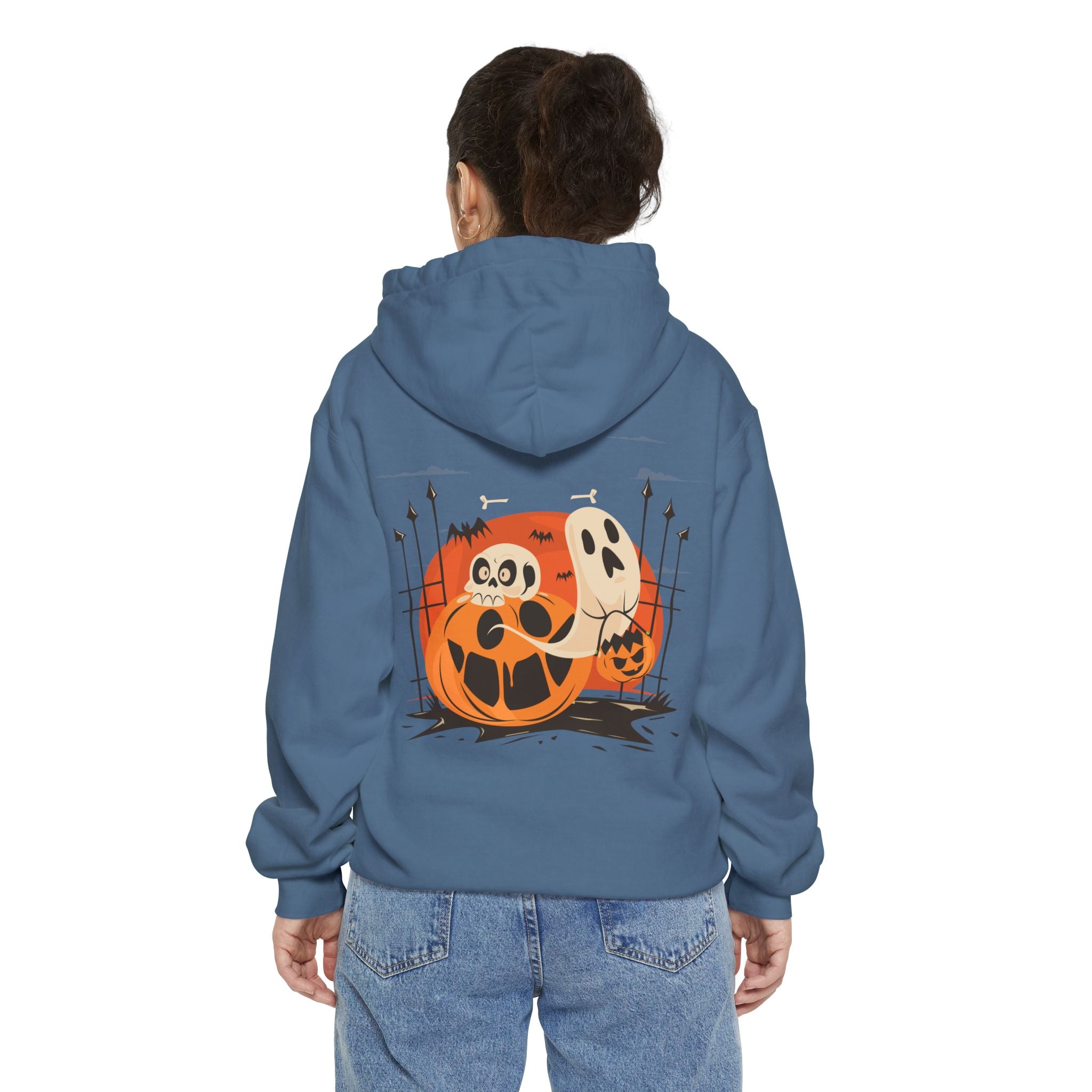 Halloween with Pumpkins | Unisex Garment-Dyed Hoodie