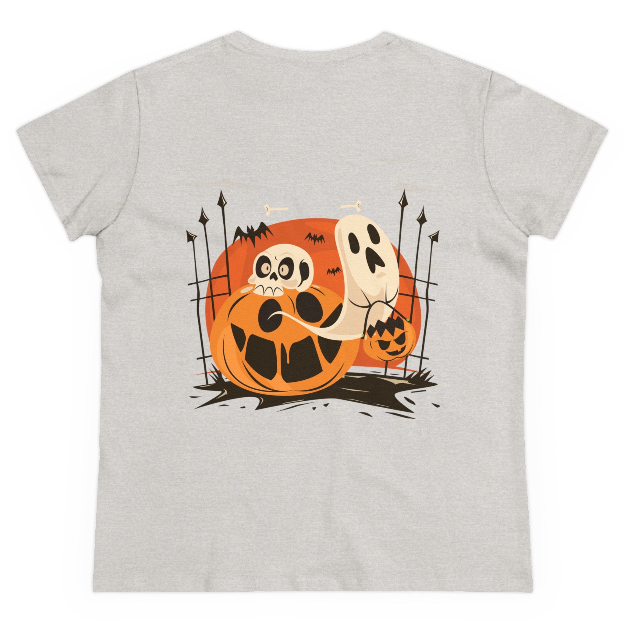 Halloween with Pumpkins | Women's Midweight Cotton Tee
