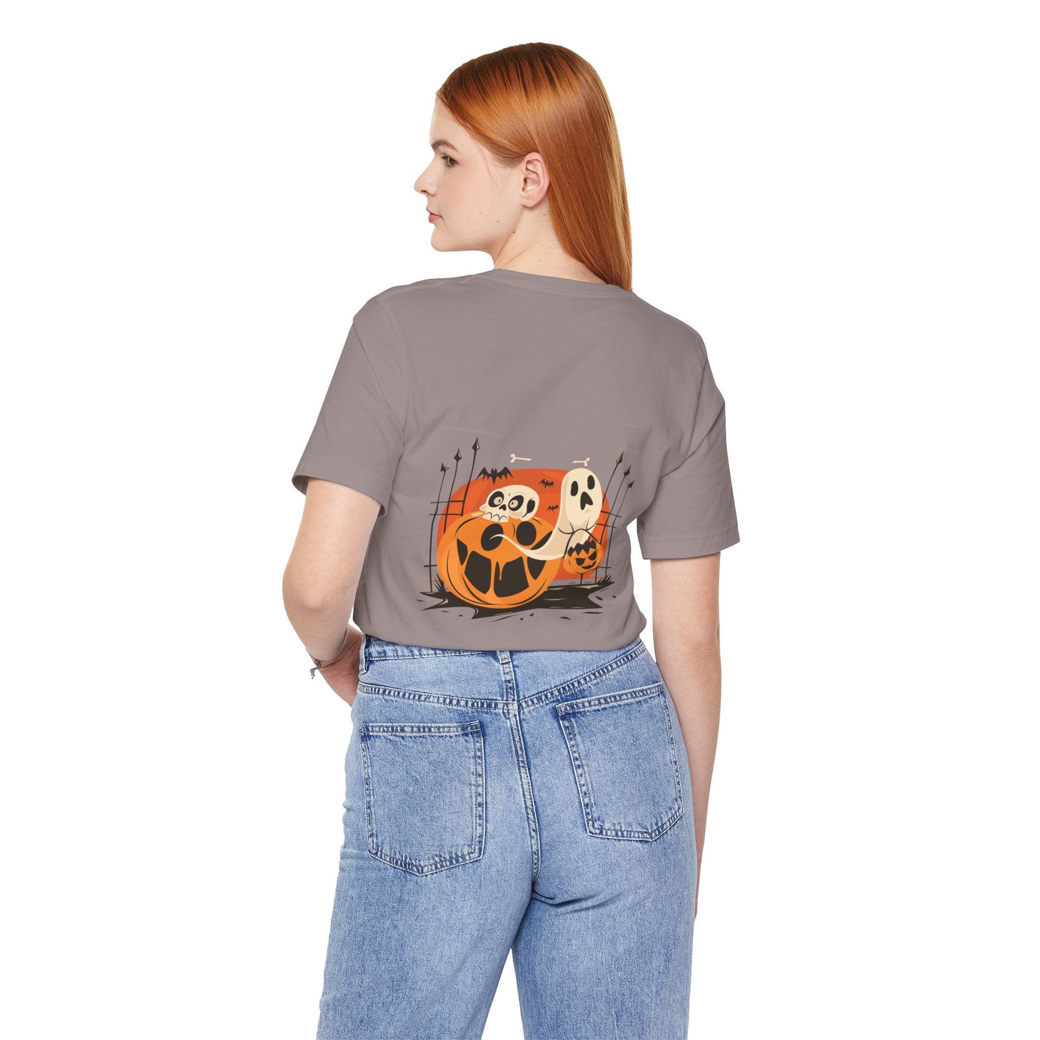 Halloween with Pumpkins | Unisex Jersey Short Sleeve Tee