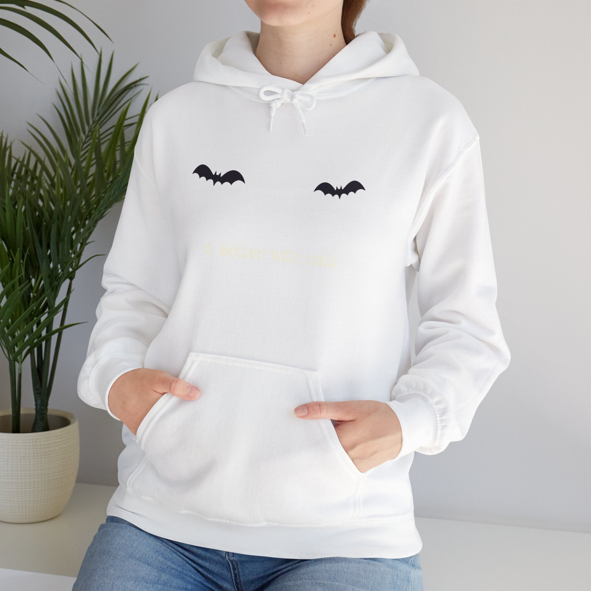 Halloween with Witch's Cats | Unisex Heavy Blend Hooded Sweatshirt