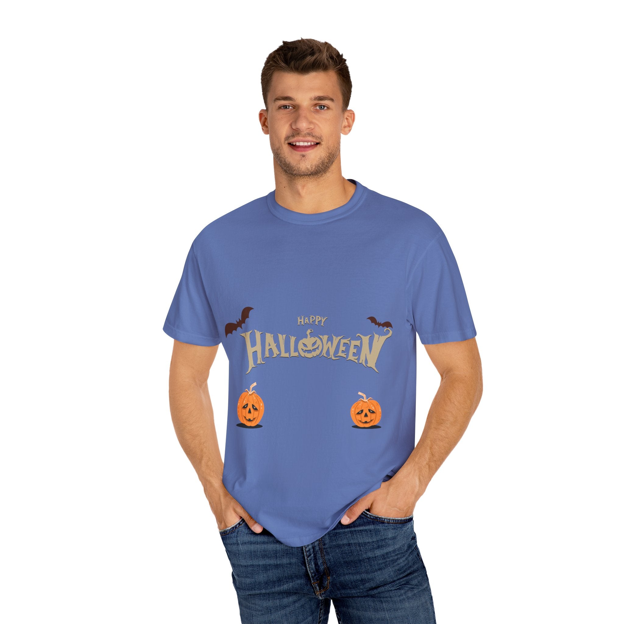 Halloween with Pumpkins | Unisex Garment-Dyed T-shirt