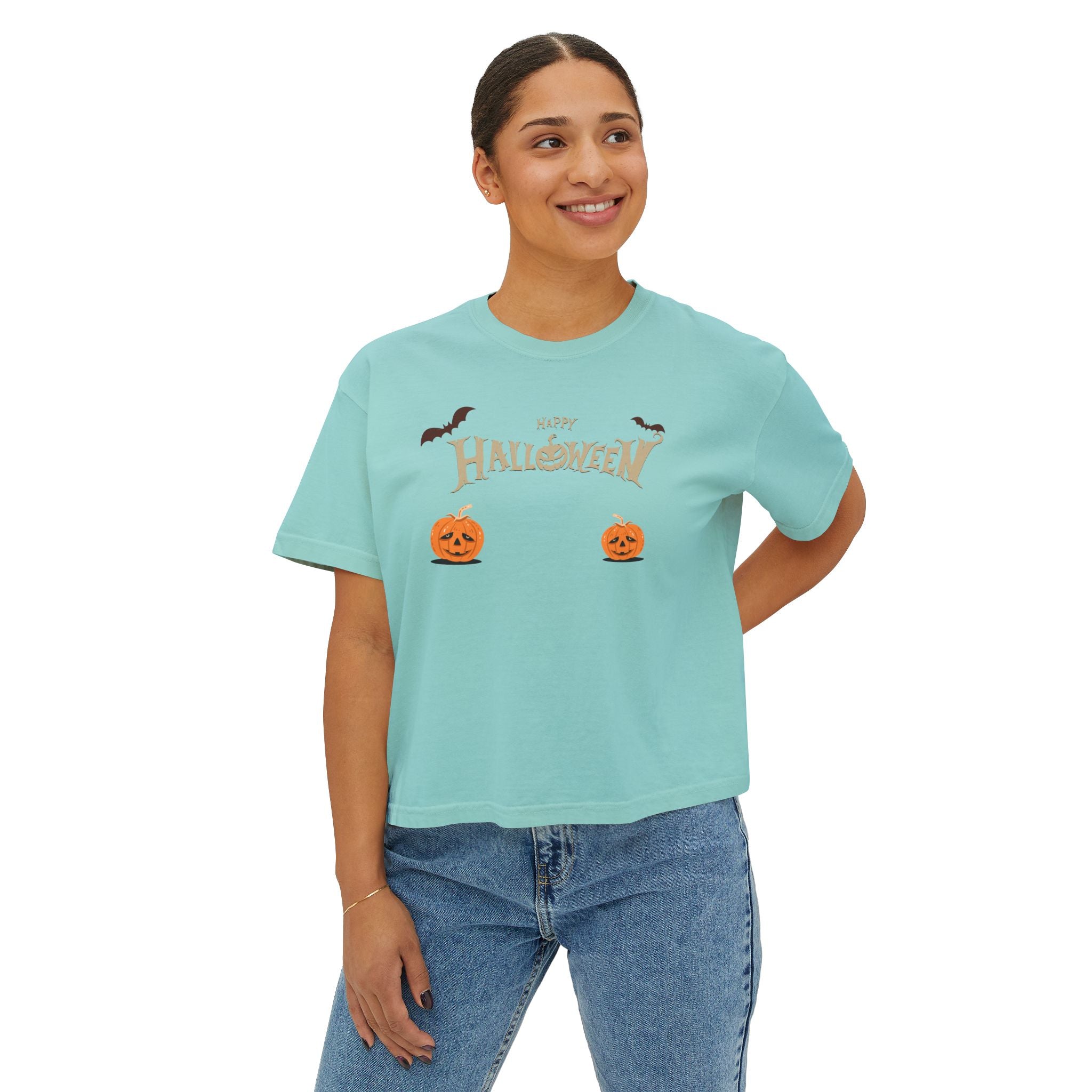 Halloween with Pumpkins | Women's Boxy Tee