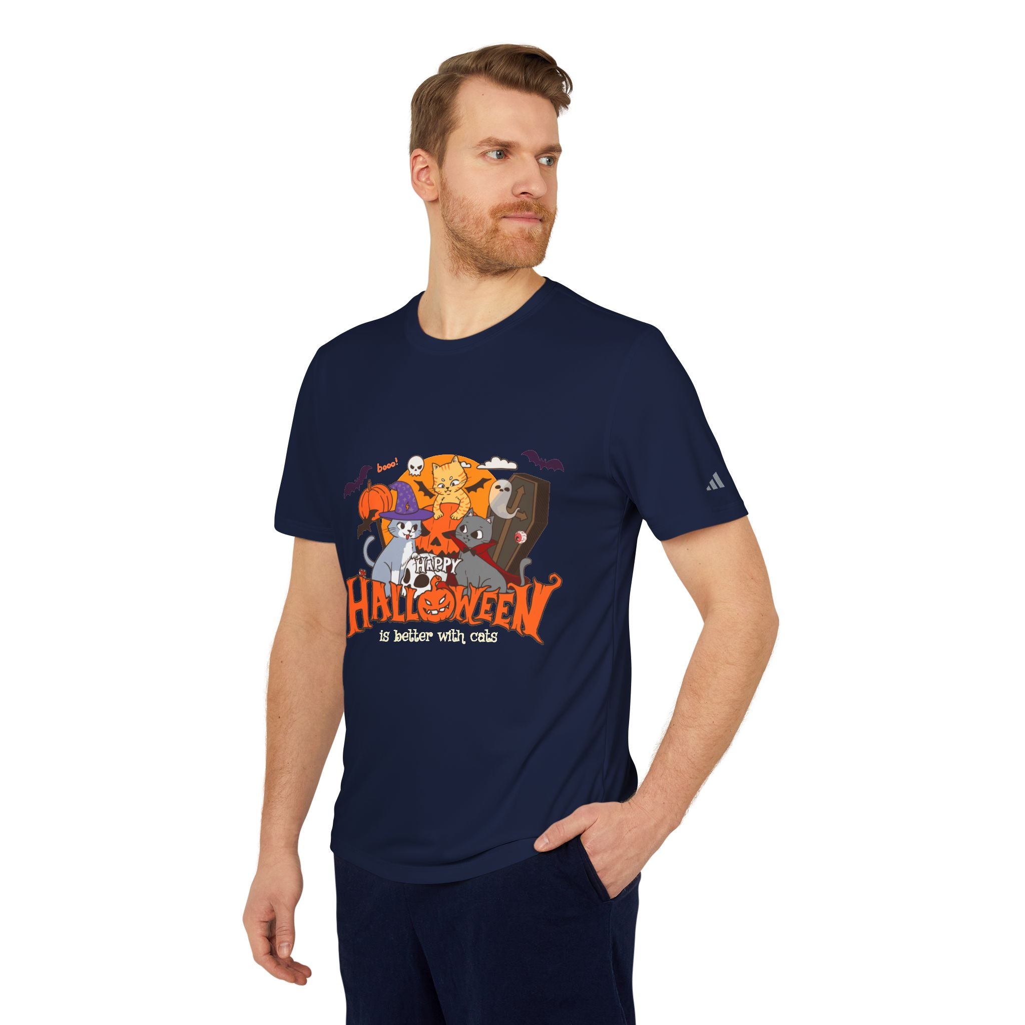 Halloween is Better with Cats | adidas Unisex Sport T-shirt