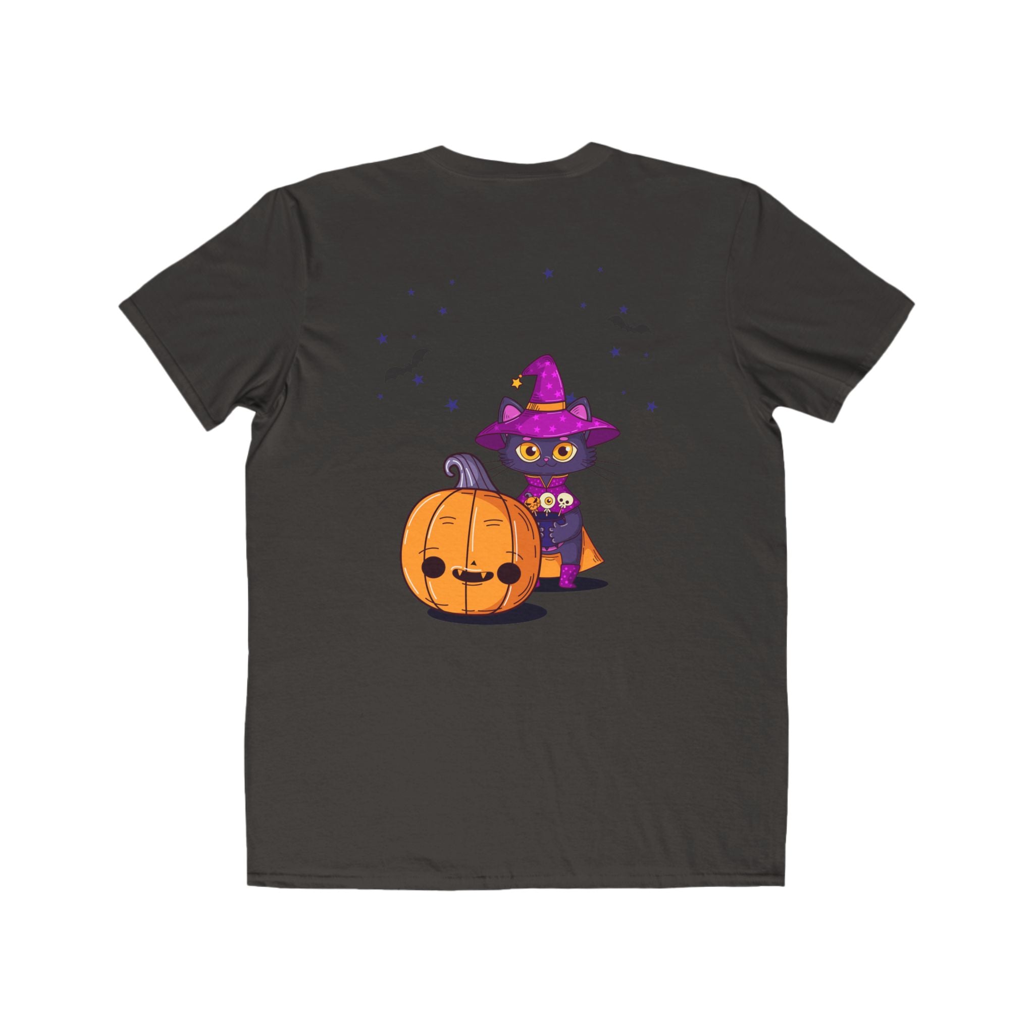 Halloween with Witch's Cats | Men's Lightweight Fashion Tee