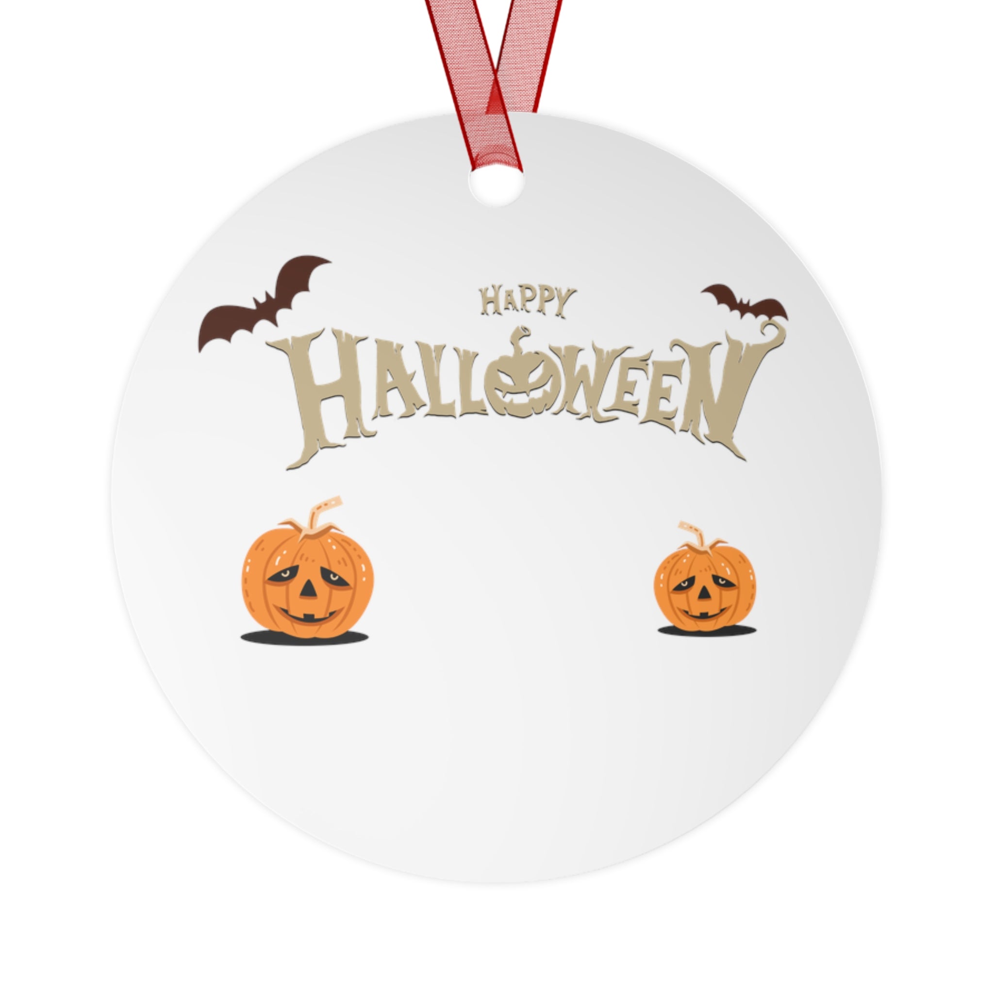 Happy Halloween with Pumpkin | Metal Ornaments