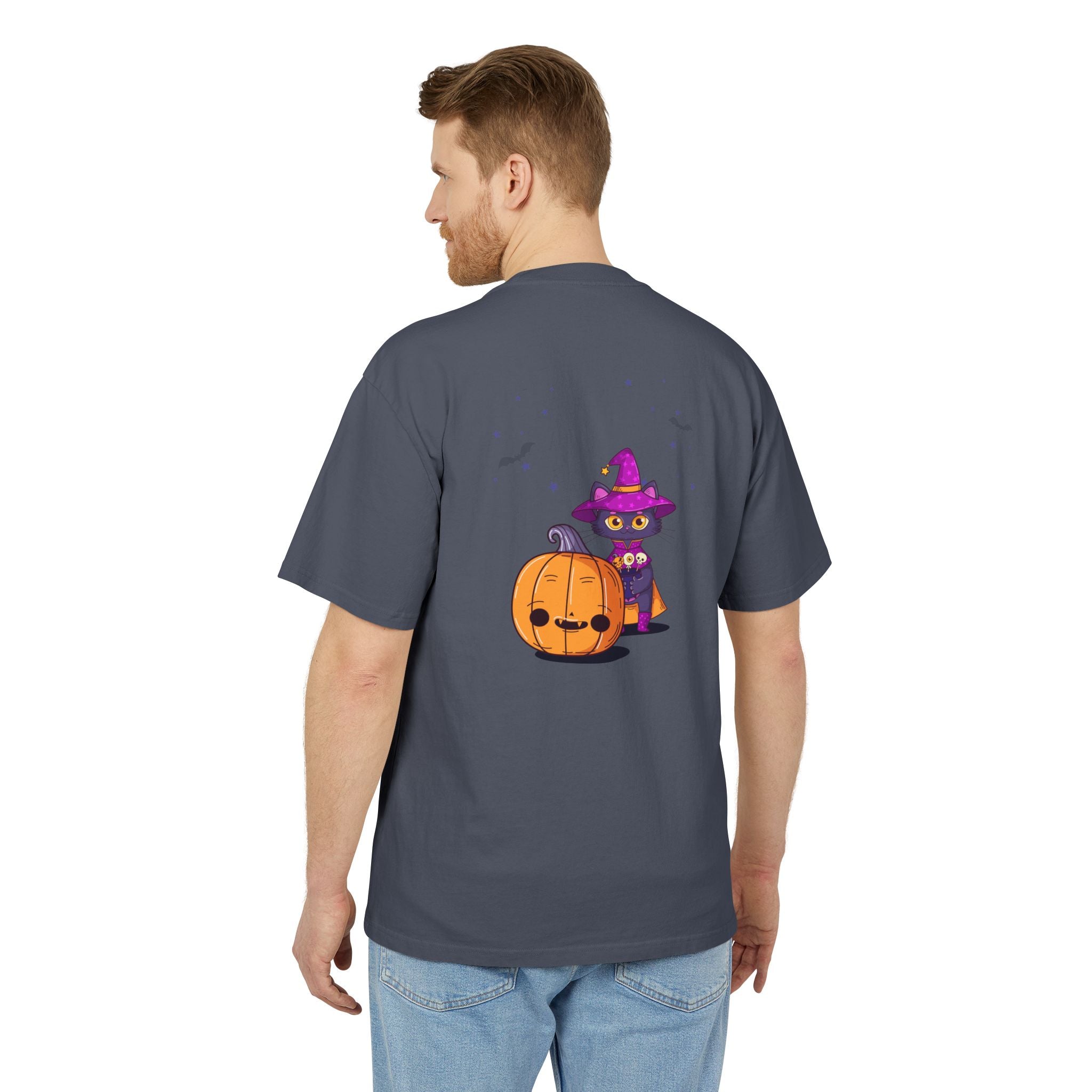 Halloween with Witch's Cats | Unisex Heavy Faded Tee