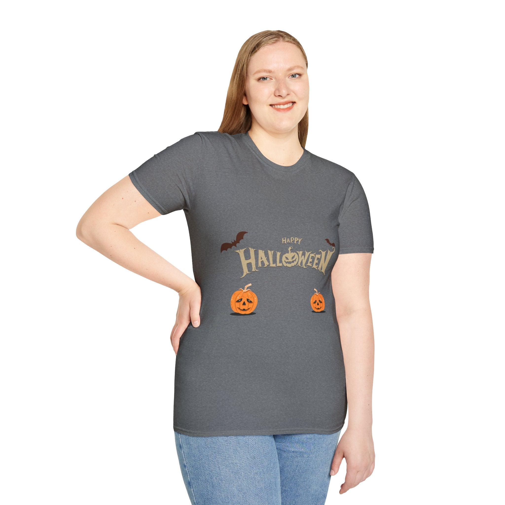 Halloween with Pumpkins | Unisex Softstyle T-Shirt