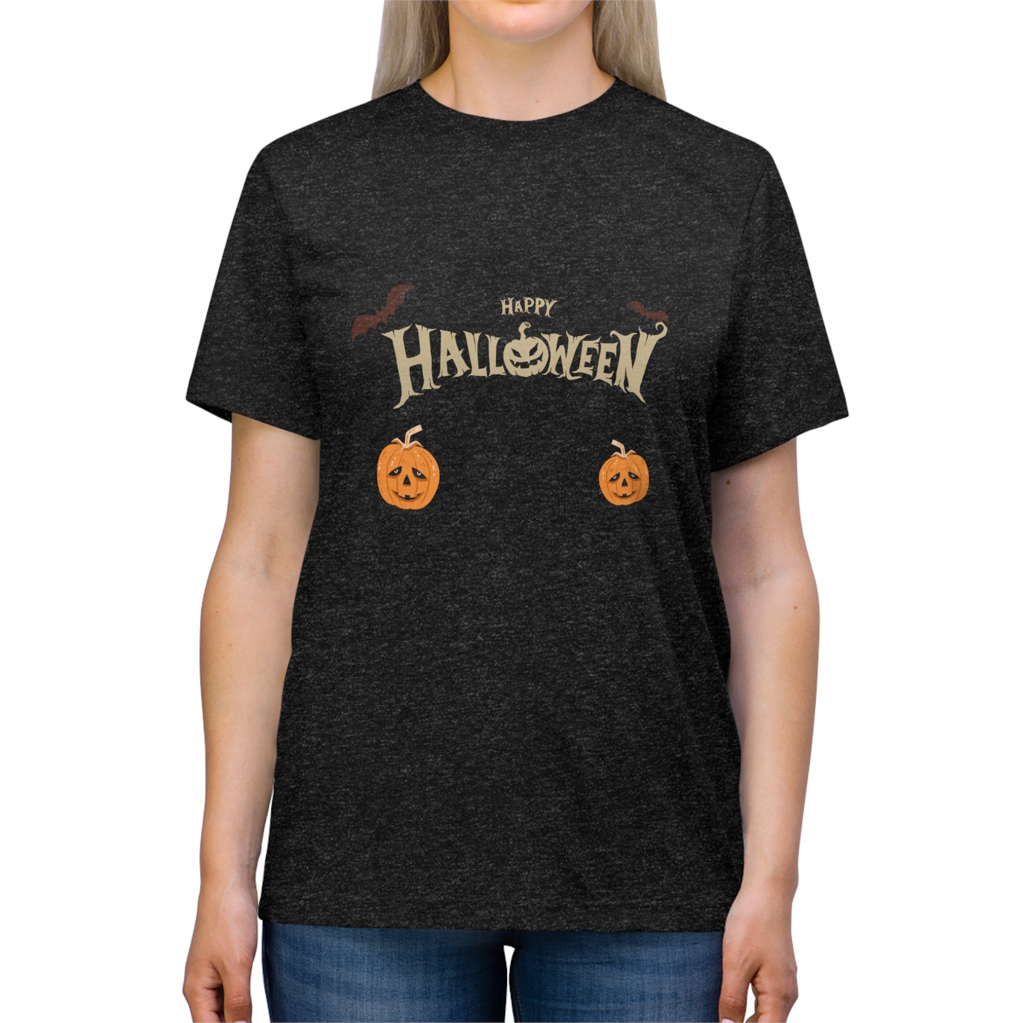 Halloween with Pumpkins | Unisex Triblend Tee