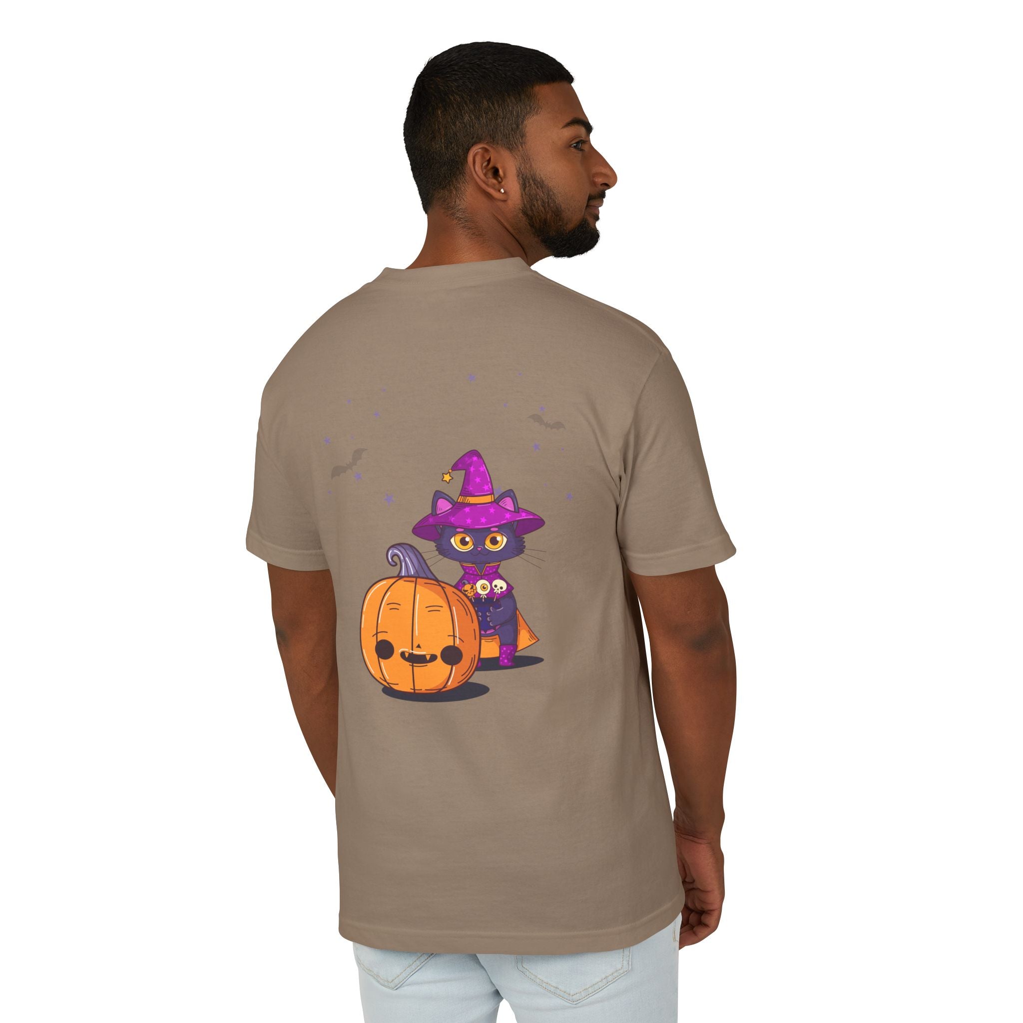 Halloween with Witch's Cats | Unisex Garment-Dyed Heavyweight Cotton Tee