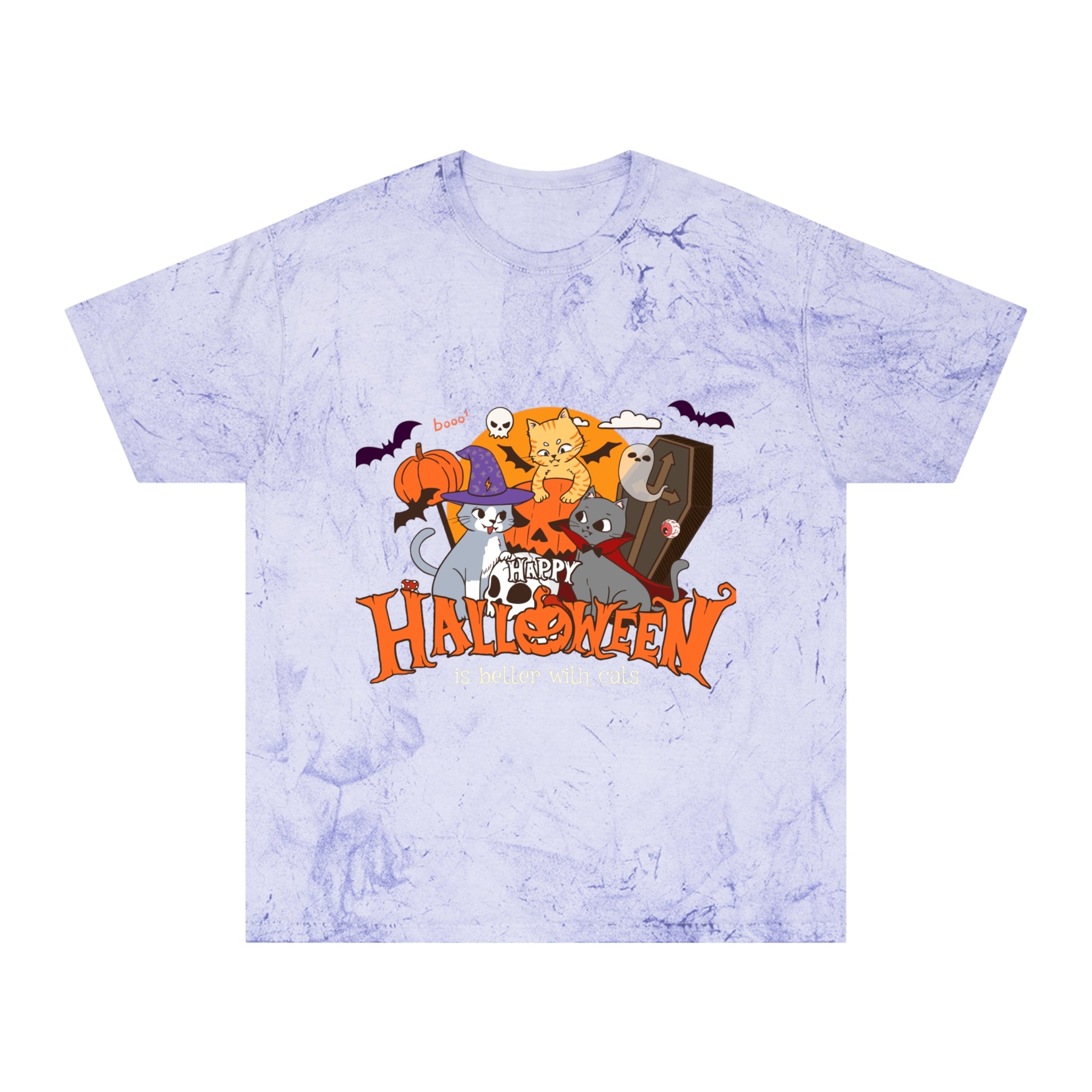 Halloween is Better with Cats | Unisex Color Blast T-Shirt