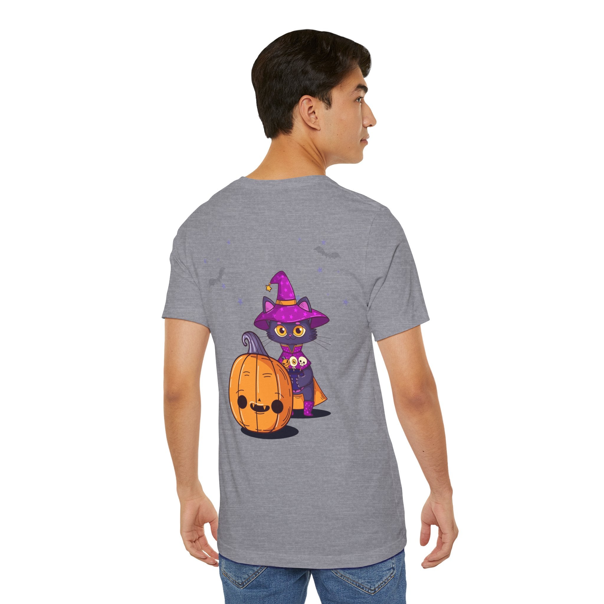 Halloween with Witch's Cats | Unisex Jersey Short Sleeve Tee
