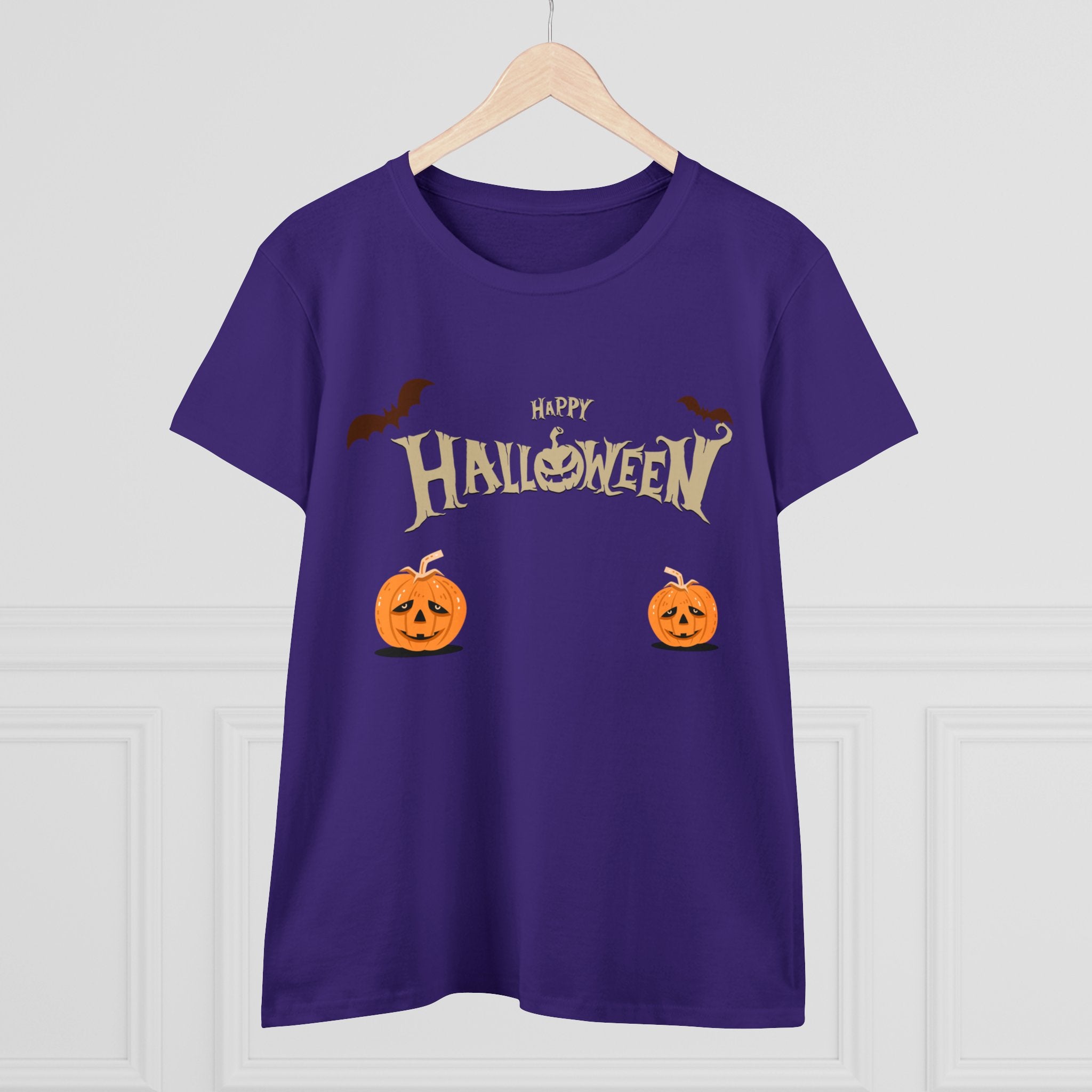 Halloween with Pumpkins | Women's Midweight Cotton Tee