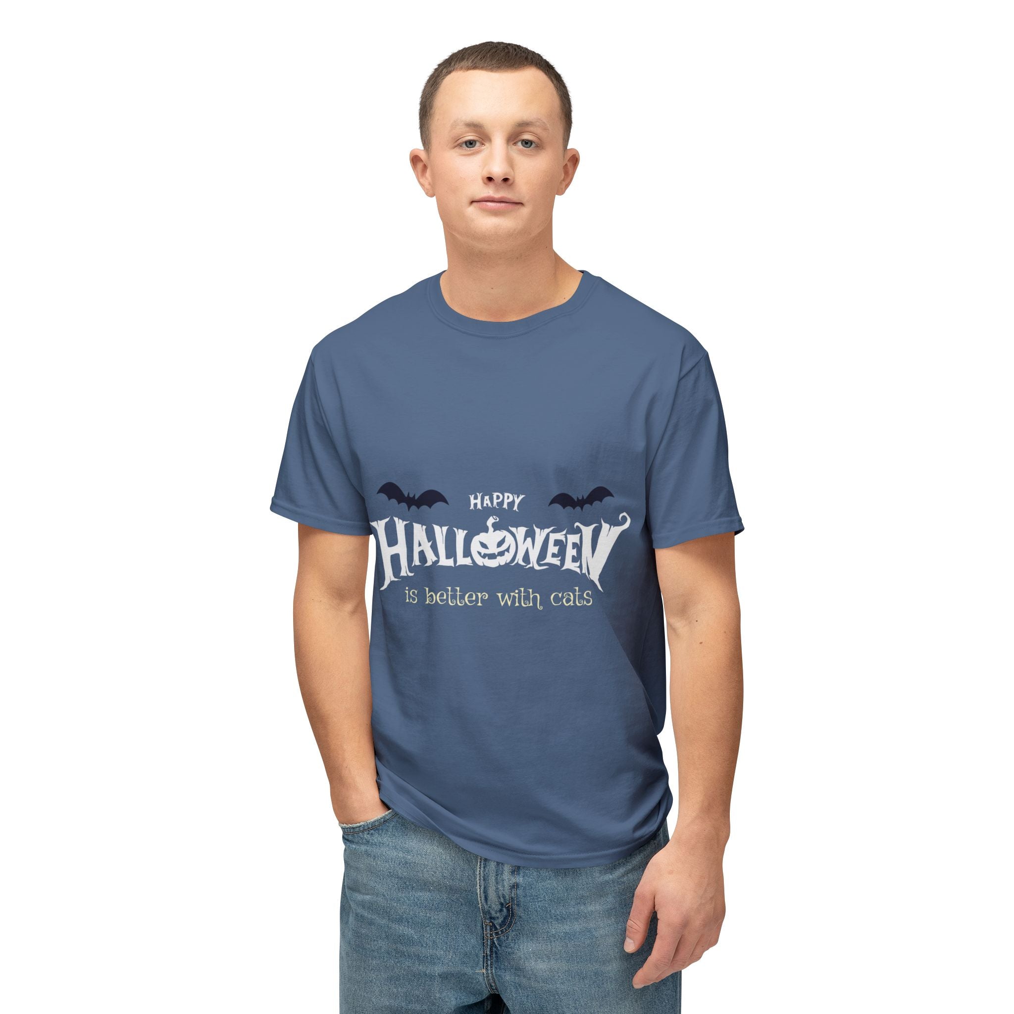 Halloween with Witch's Cats | Unisex HD Cotton™ T-shirt