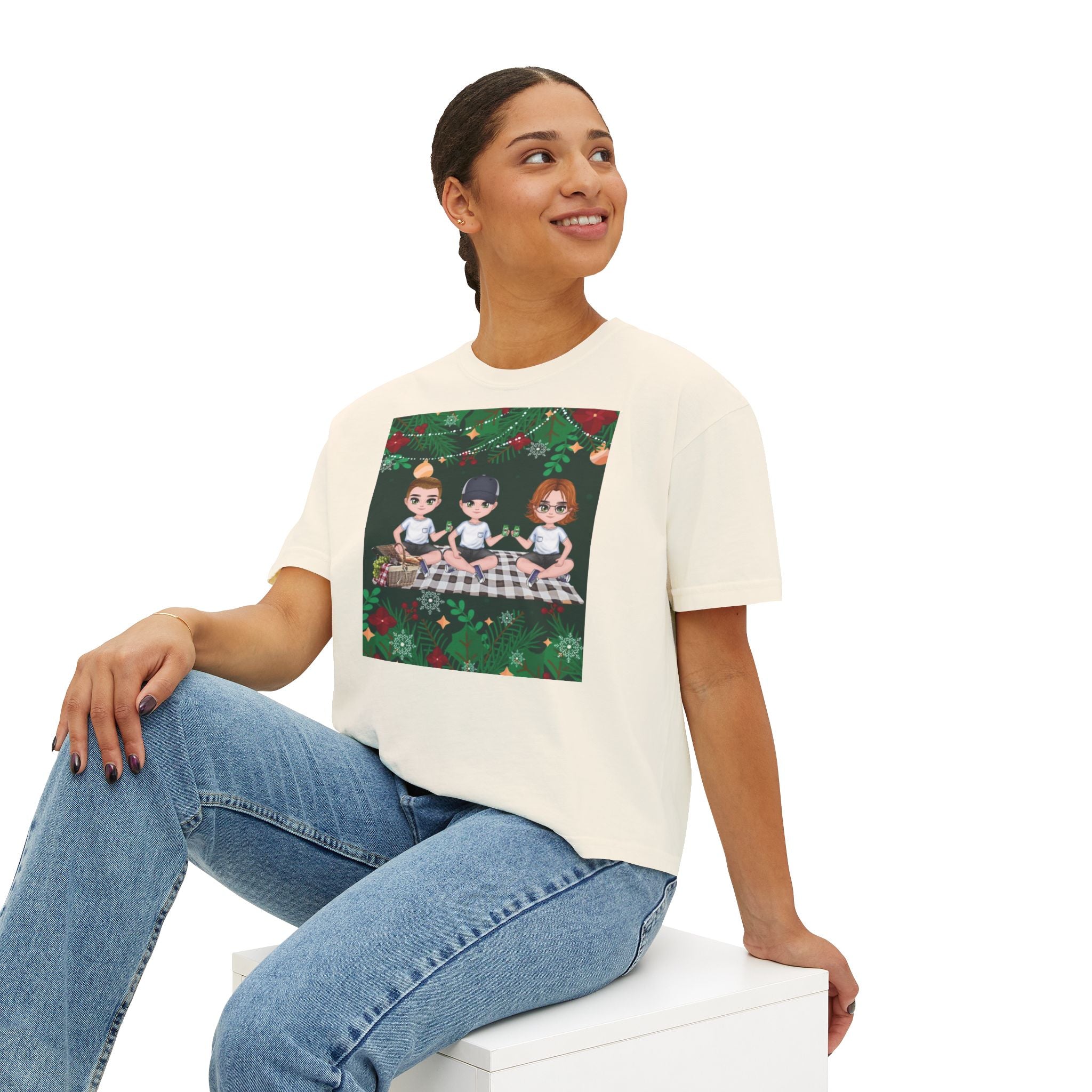 HAPPY CHRISTMAS DAY Women's Boxy Tee