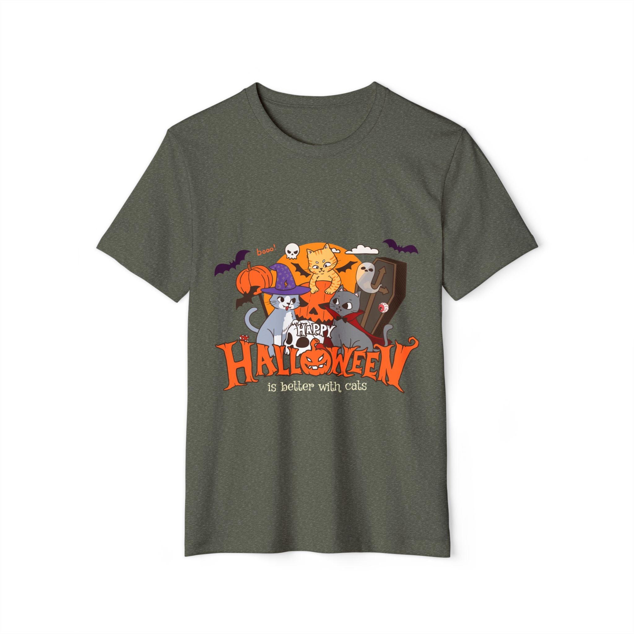 Halloween is Better with Cats | Unisex Recycled Organic T-Shirt