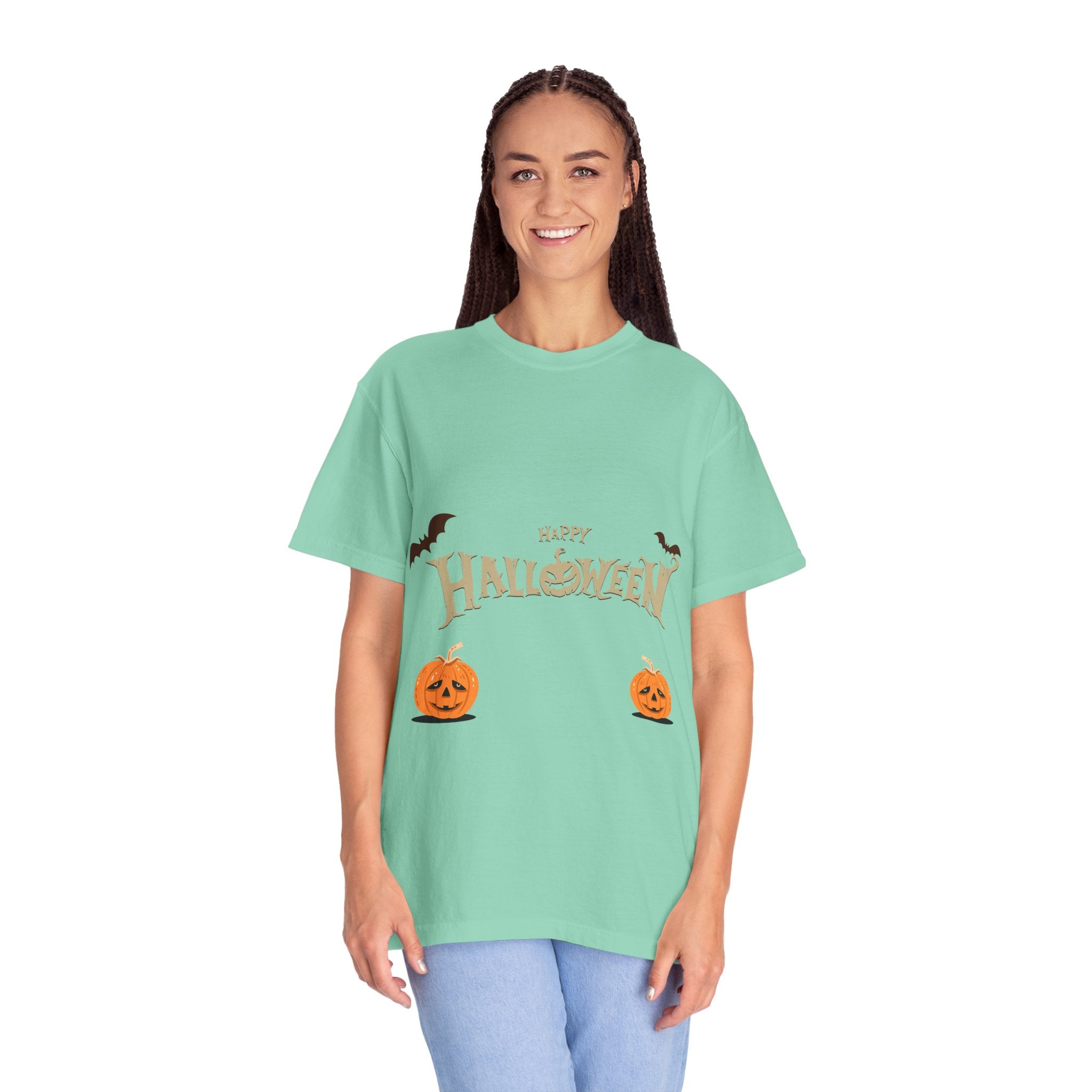 Halloween with Pumpkins | Unisex Garment-Dyed T-shirt