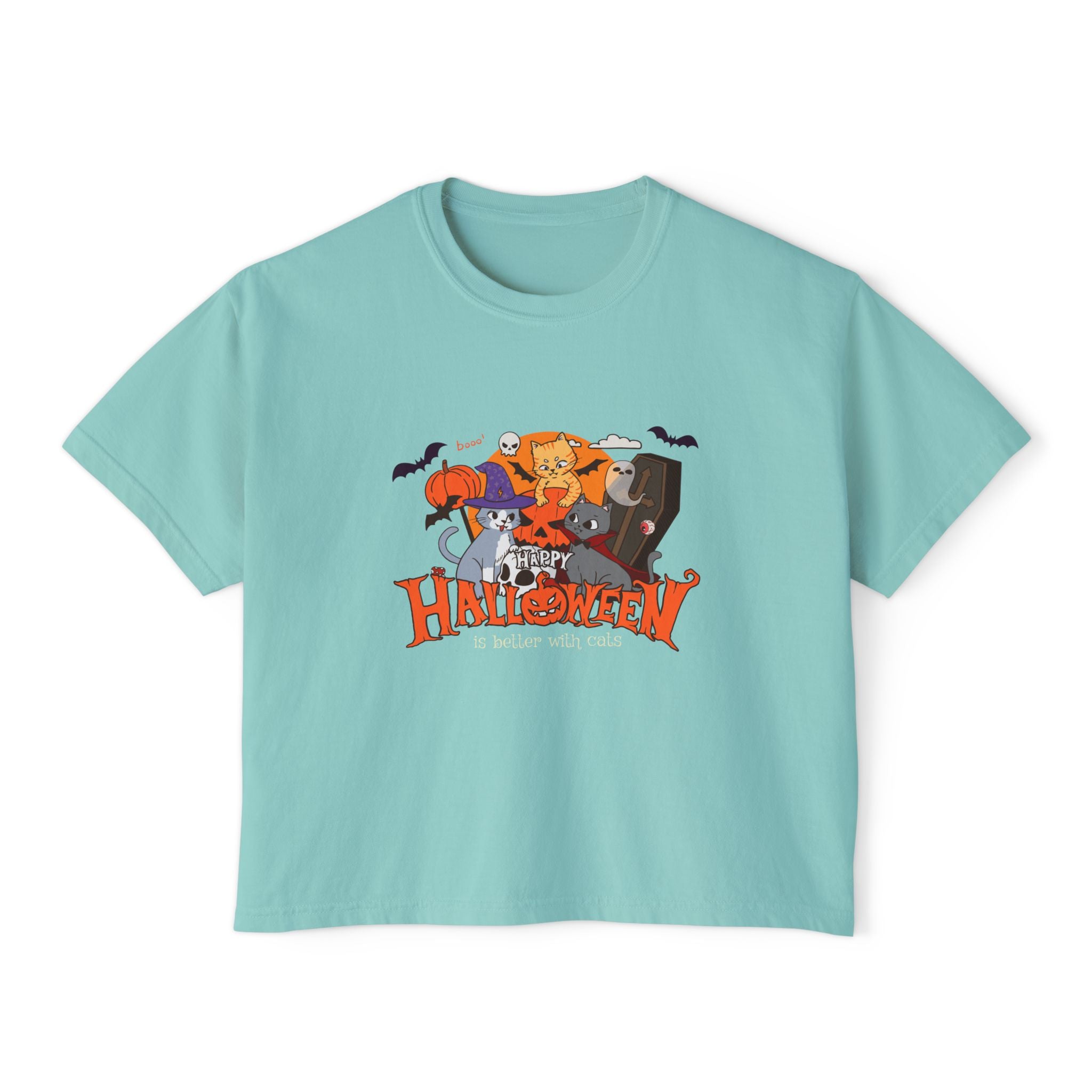 Halloween is Better with Cats | Women's Boxy Tee