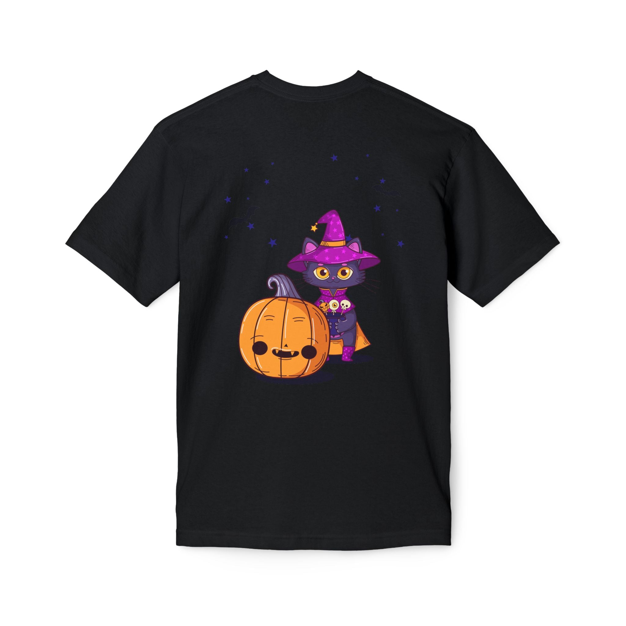Halloween with Witch's Cats | Unisex Midweight T-shirt, Made in US