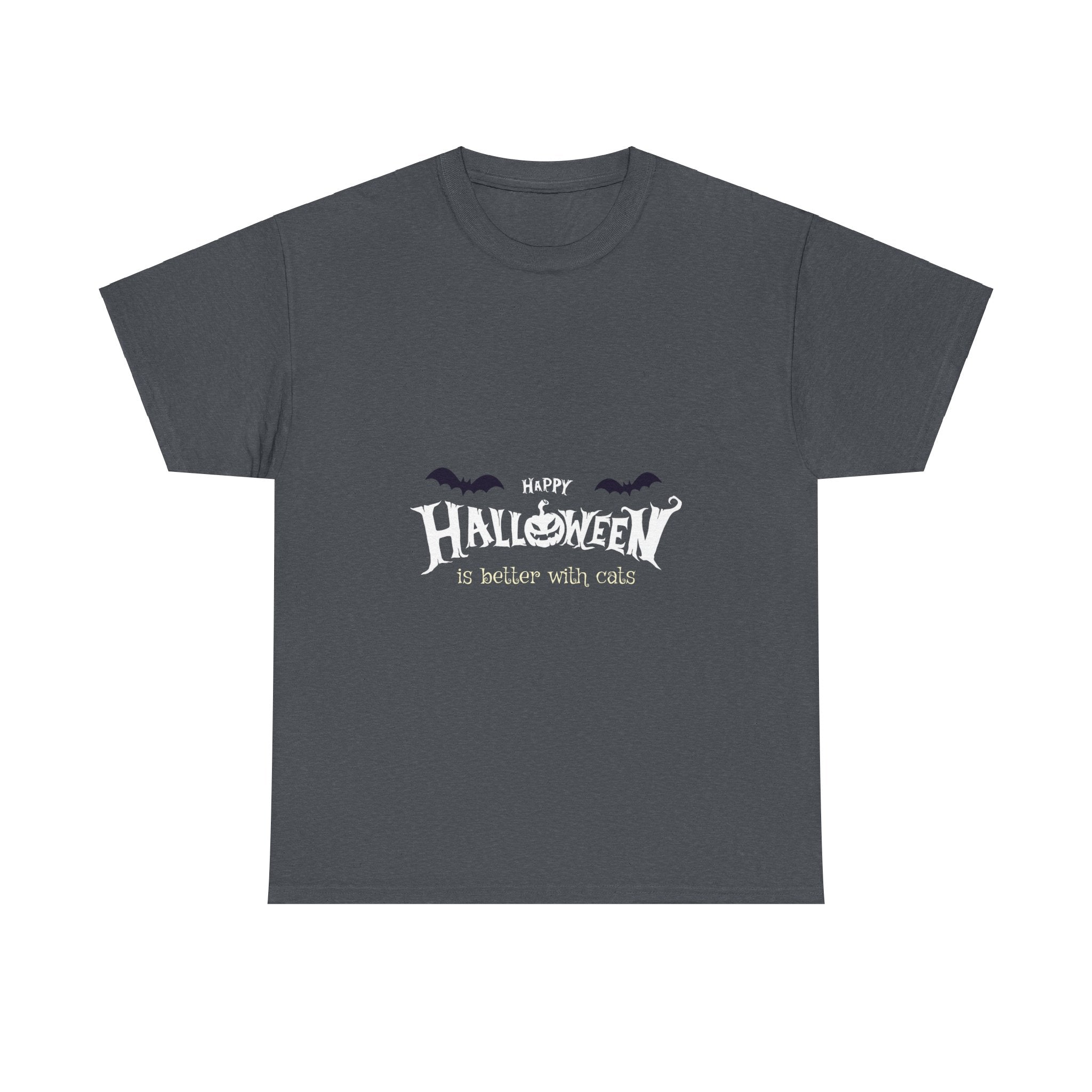 Halloween with Witch's Cats | Unisex Heavy Cotton Tee