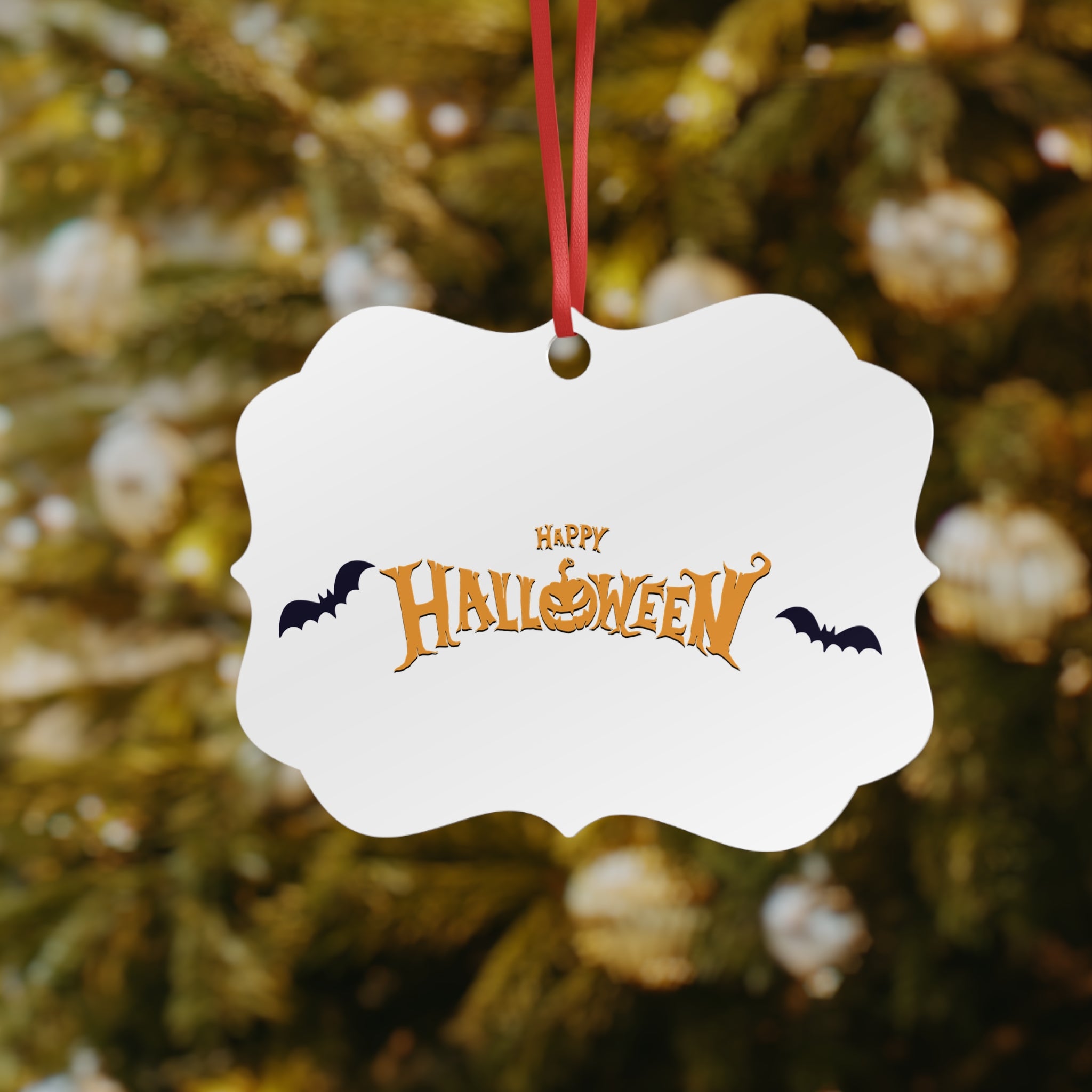 Halloween with Bats | Aluminum Ornaments