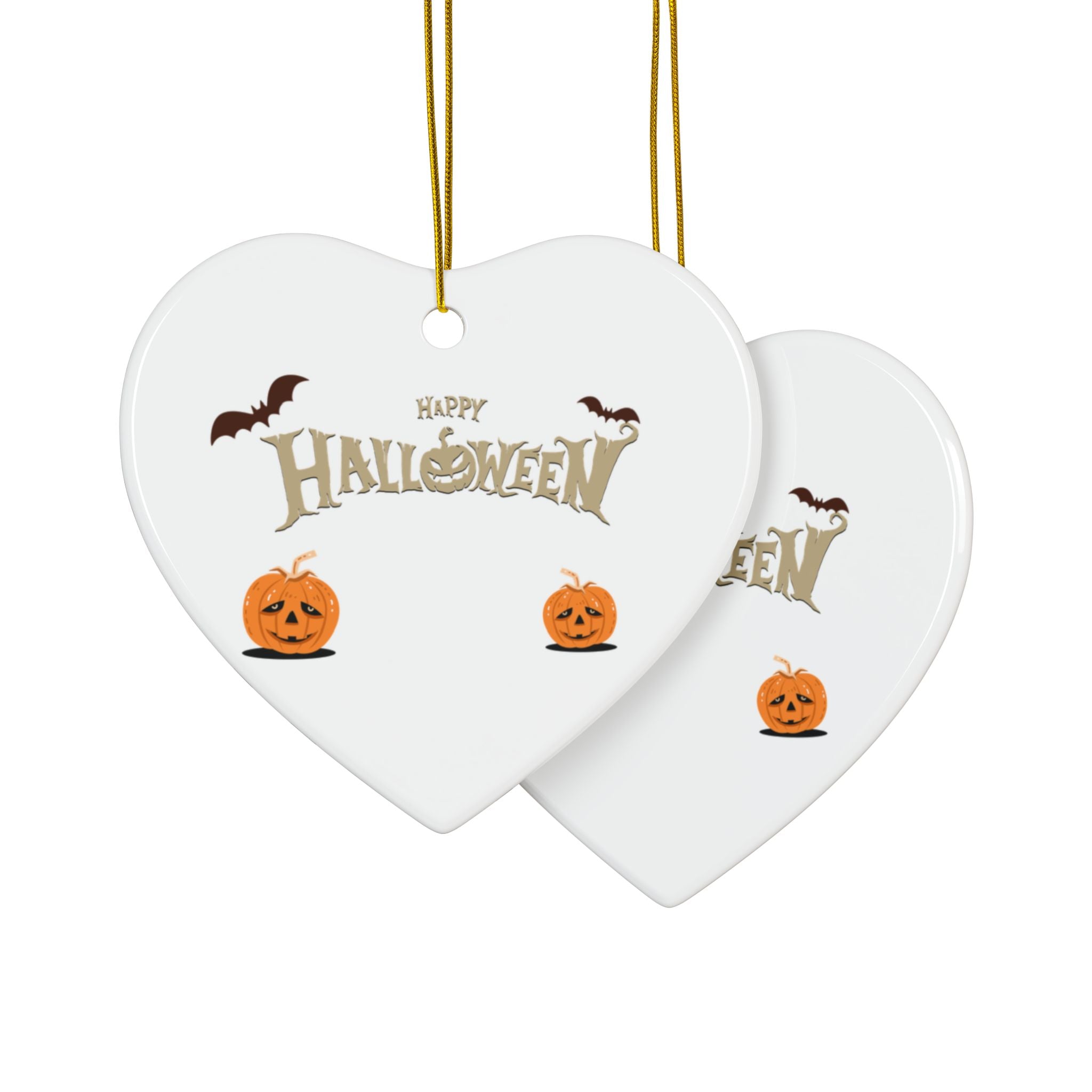 Happy Halloween with Pumpkin | Ceramic Ornaments