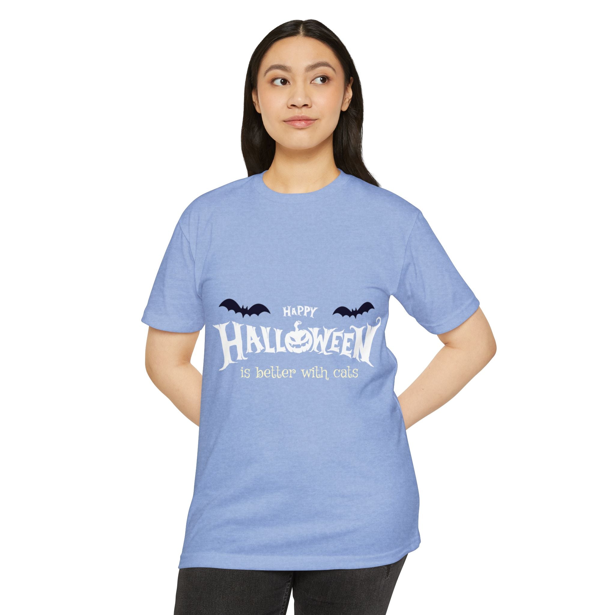 Halloween with Witch's Cats | Unisex CVC Jersey T-shirt