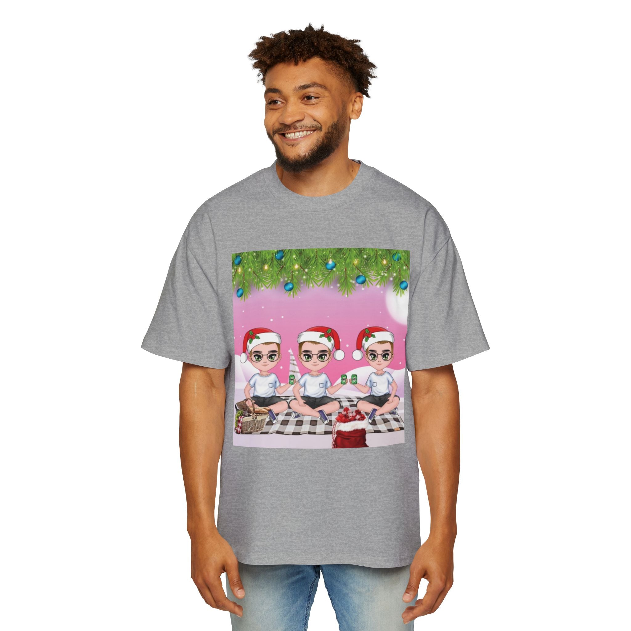Christmas Friends | Men's Heavy Oversized Tee