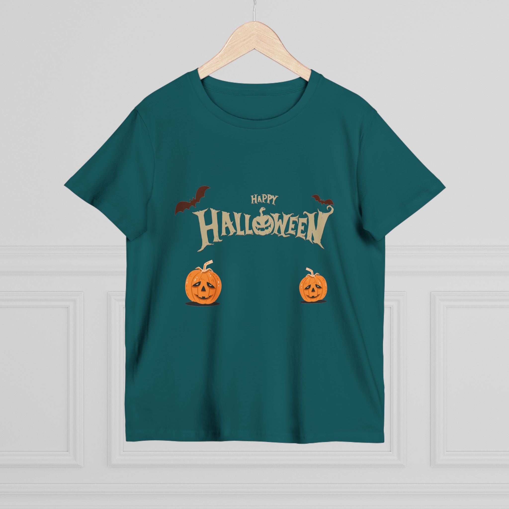Halloween with Pumpkins | Women’s Maple Tee