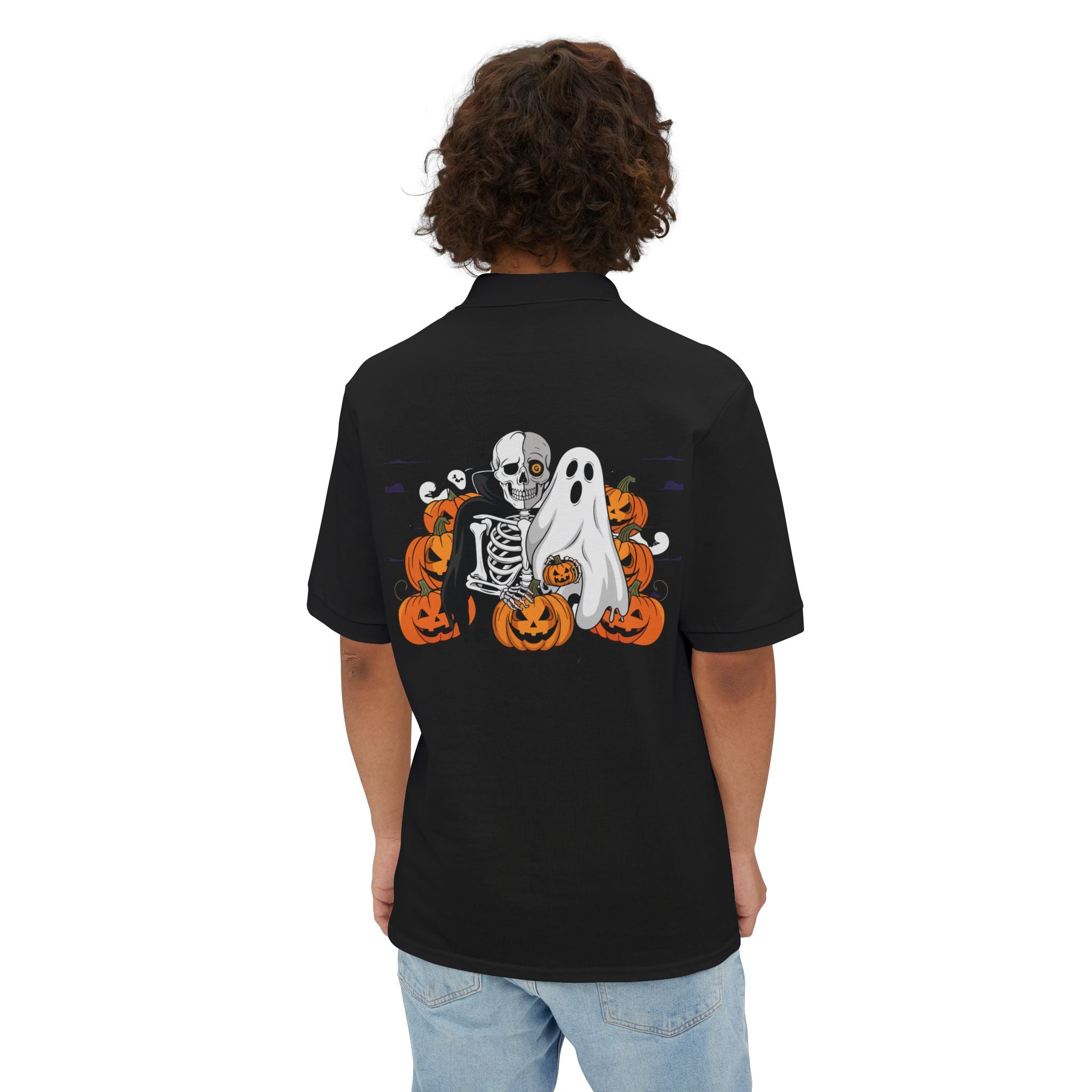 Halloween with Bats | Men's Piqué Polo