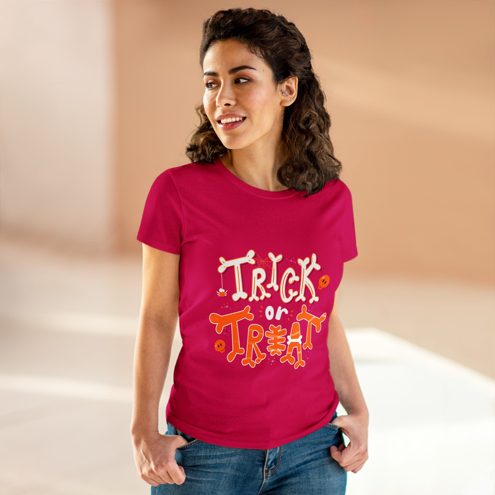Halloween Trick or Treat | Women's Midweight Cotton Tee