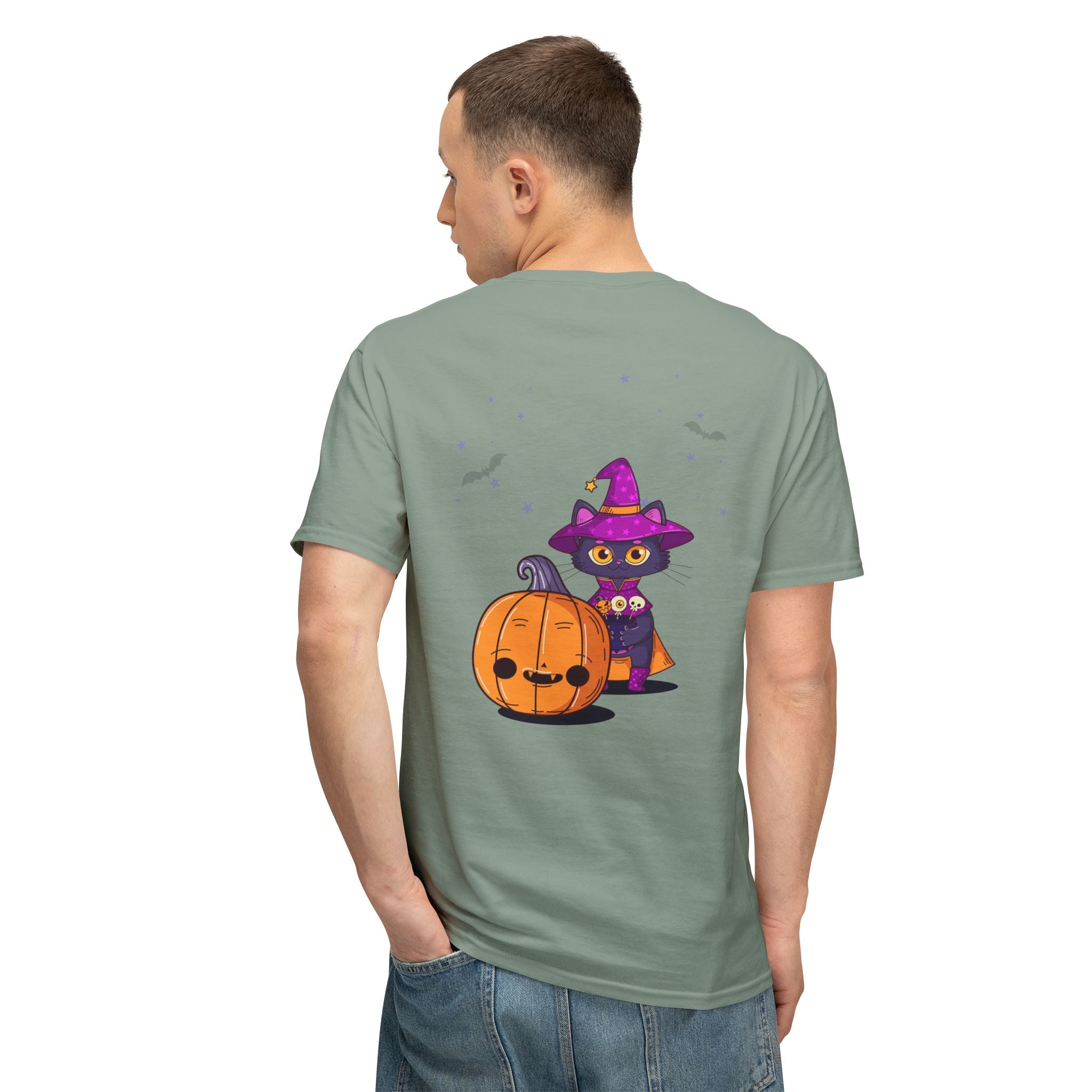 Halloween with Witch's Cats | Unisex HD Cotton™ T-shirt