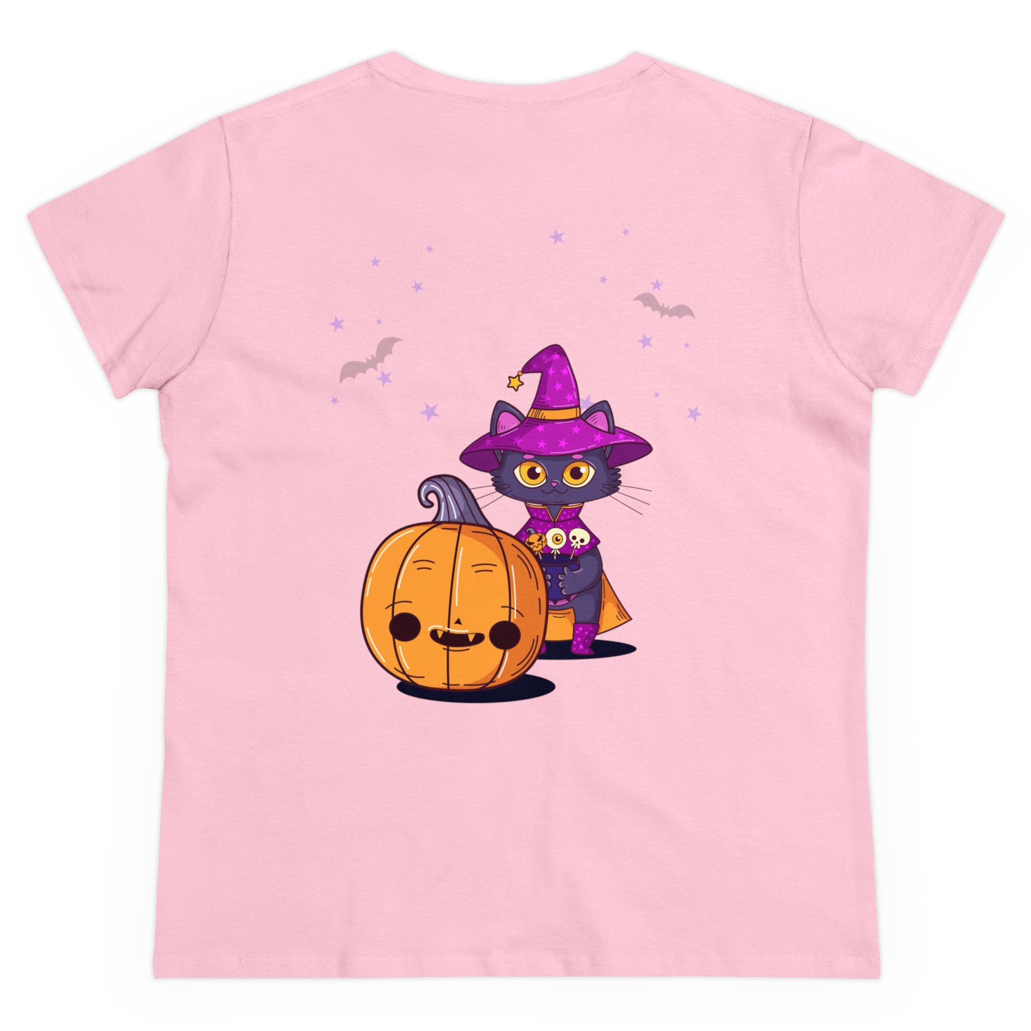 Halloween with Witch's Cats | Women's Midweight Cotton Tee