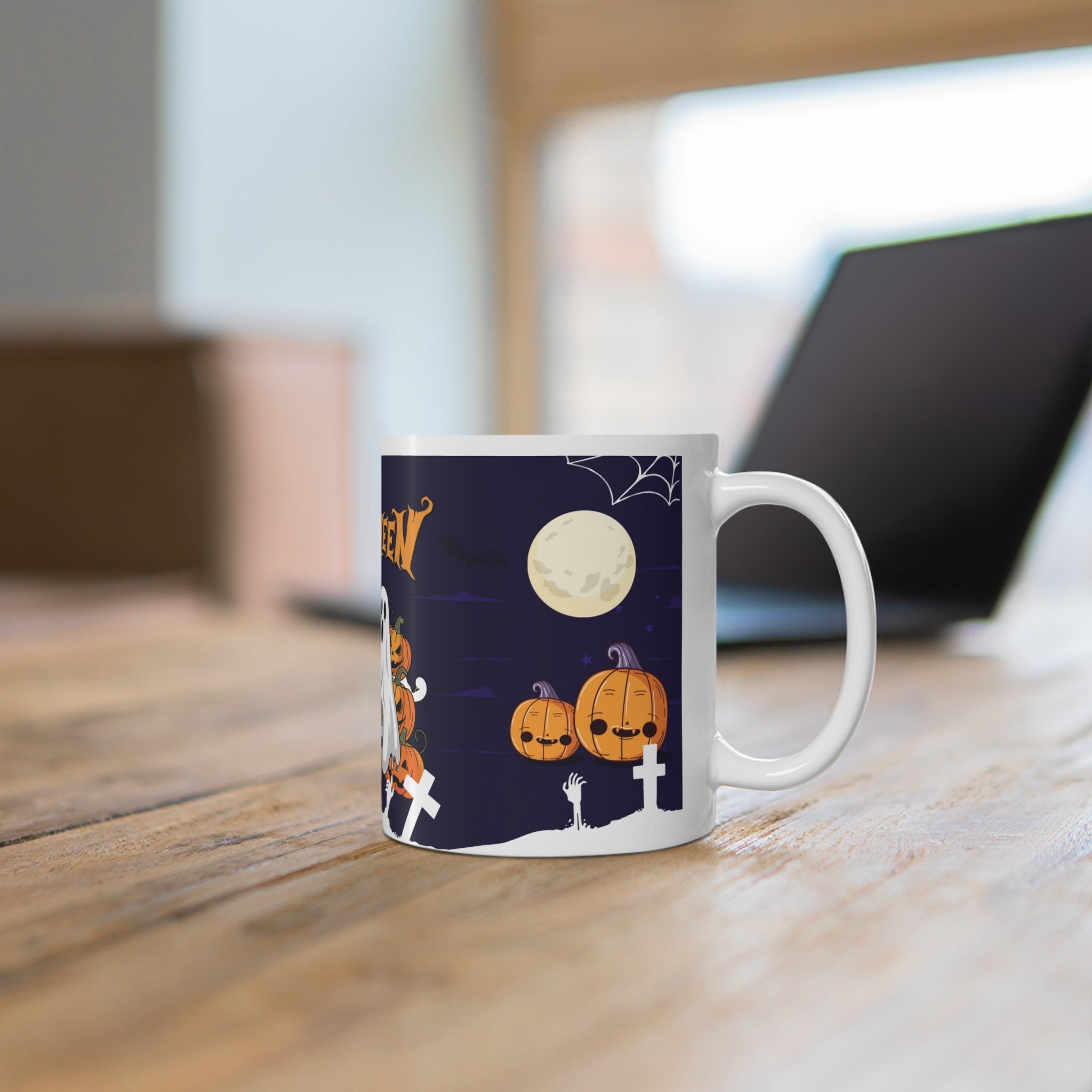Halloween is Better with Skeleton | White Ceramic Mug