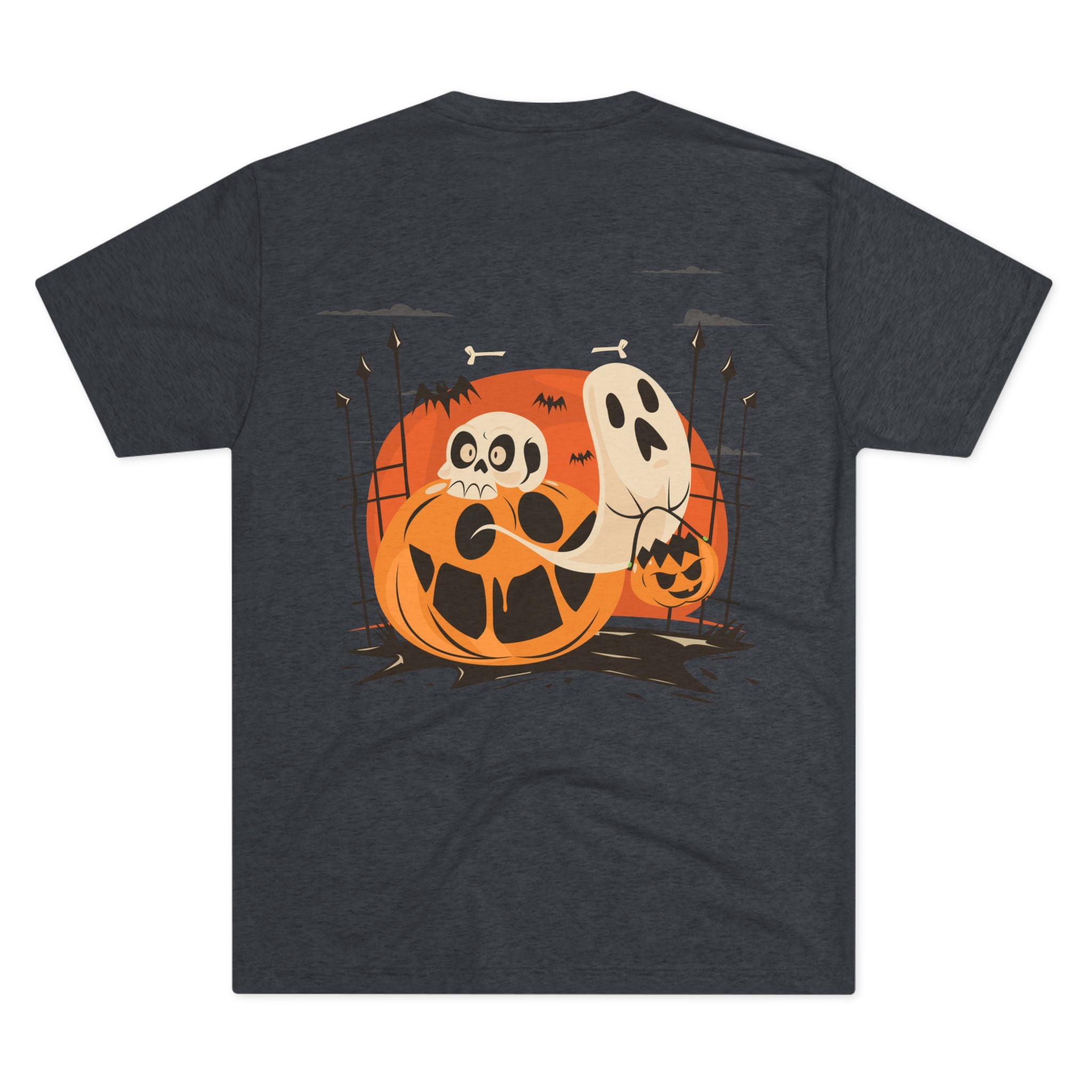 Halloween with Pumpkins | Unisex Tri-Blend Crew Tee