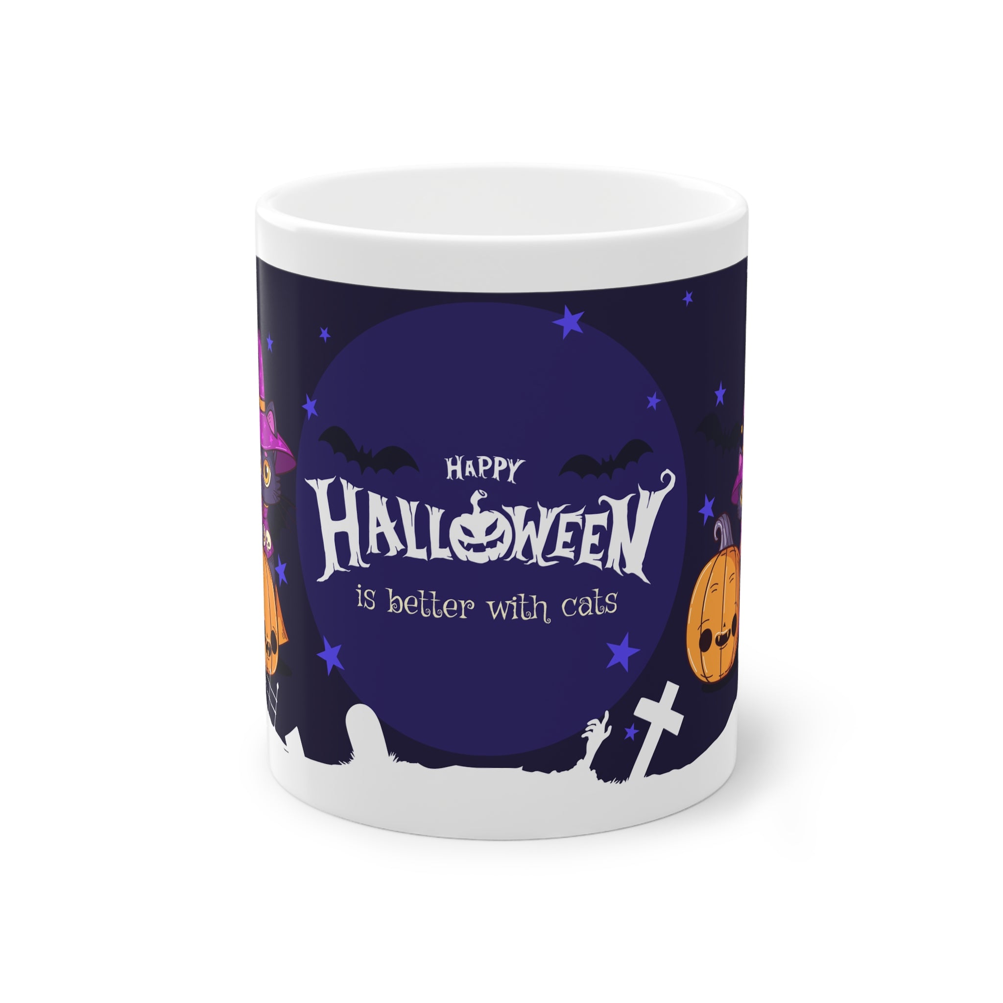 Happy Halloween with Witch's Cats | Standard Mug