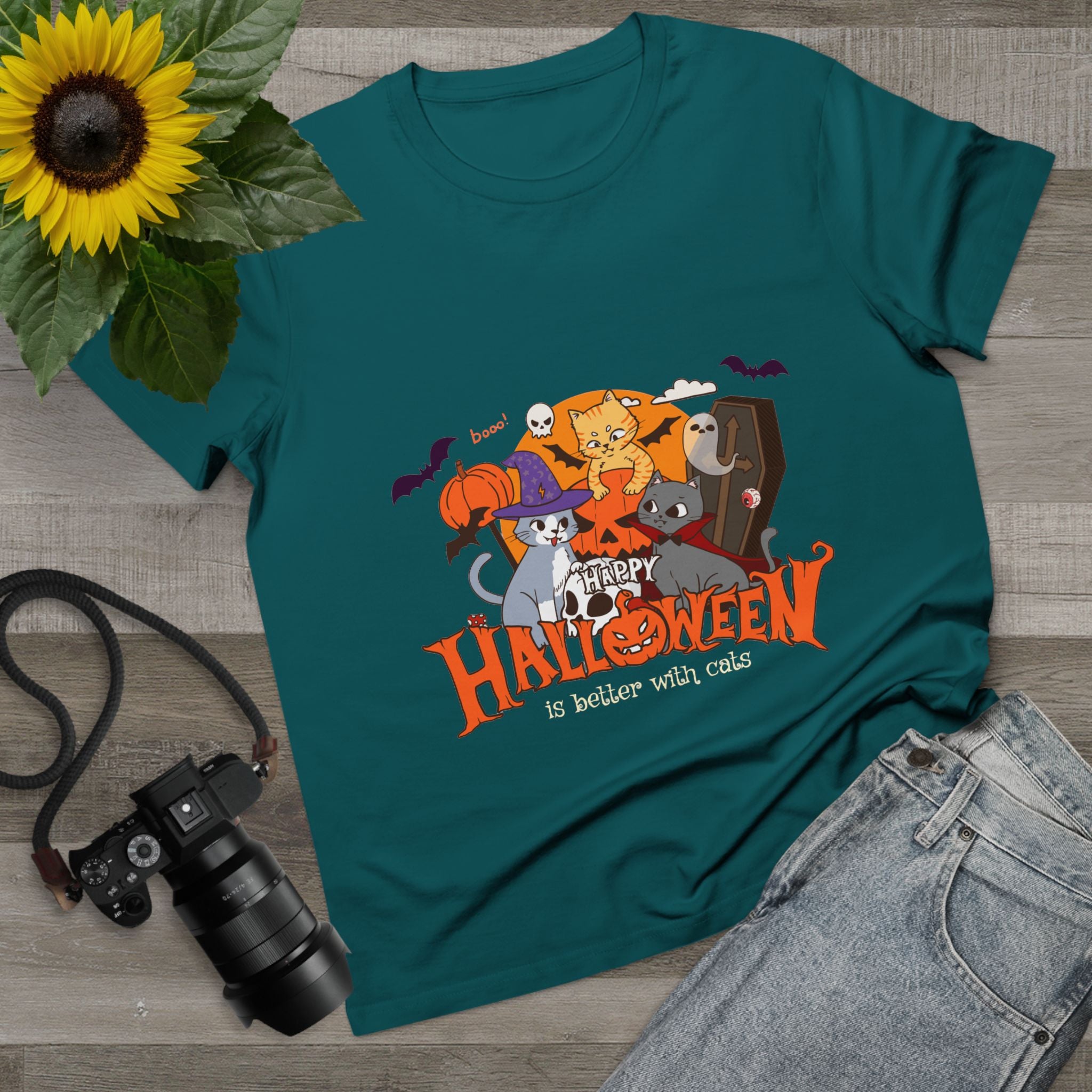 Halloween is Better with Cats | Women’s Maple Tee