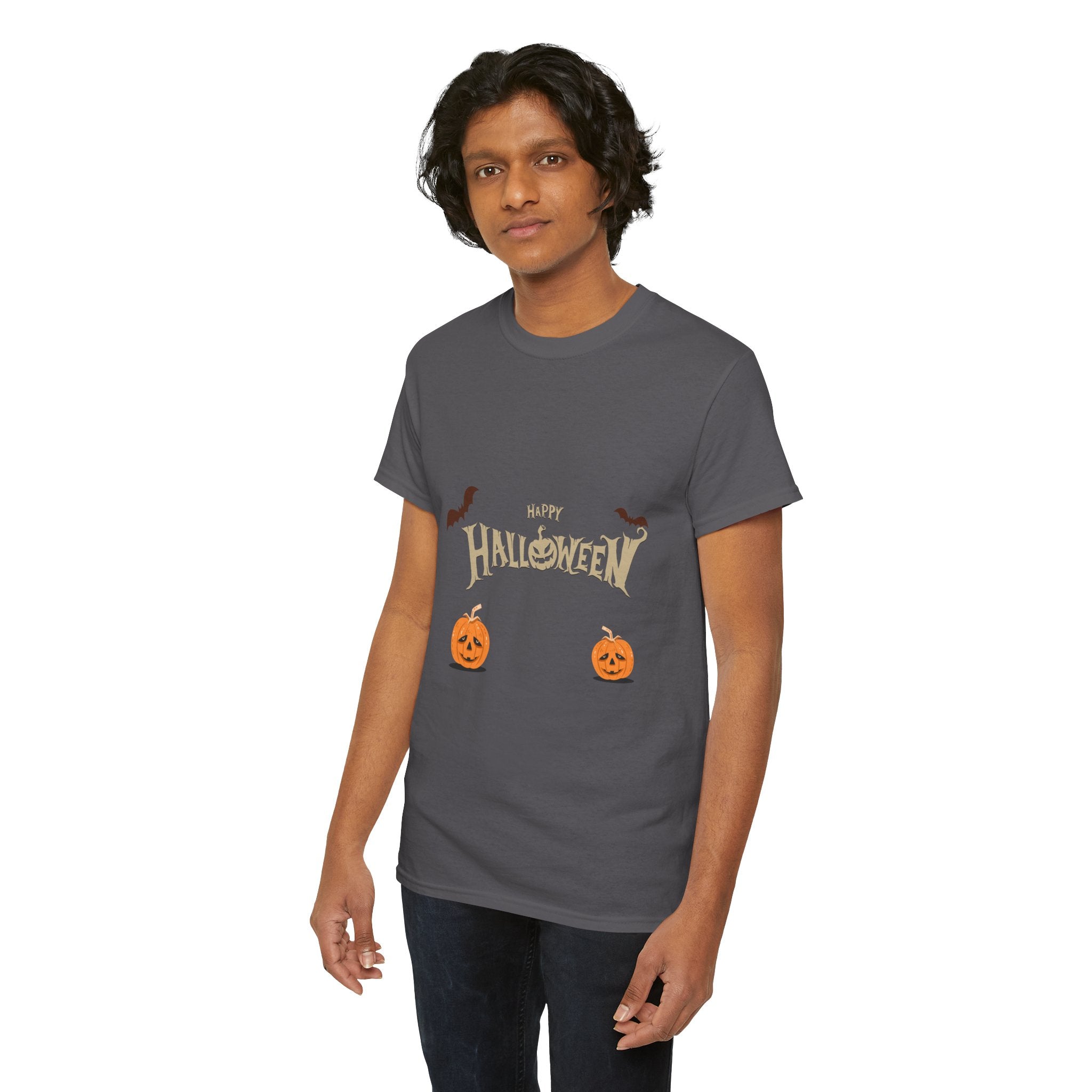 Halloween with Pumpkin | Unisex Heavy Cotton Tee