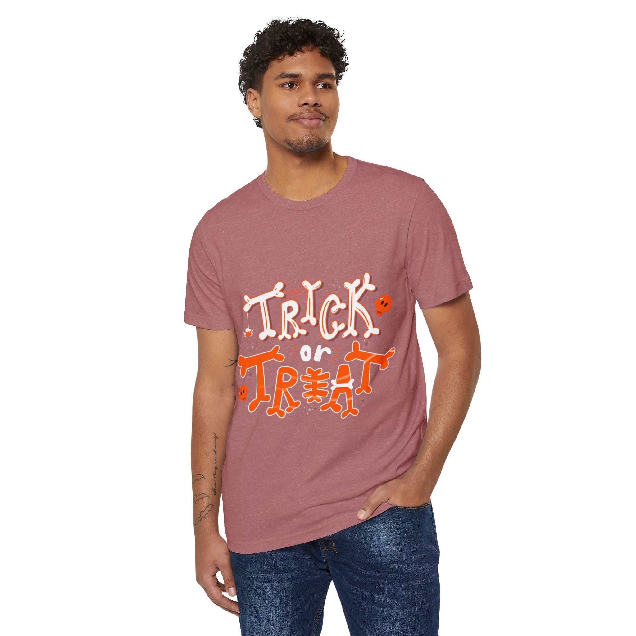 Halloween Trick or Treat | Unisex Recycled Organic T-Shirt