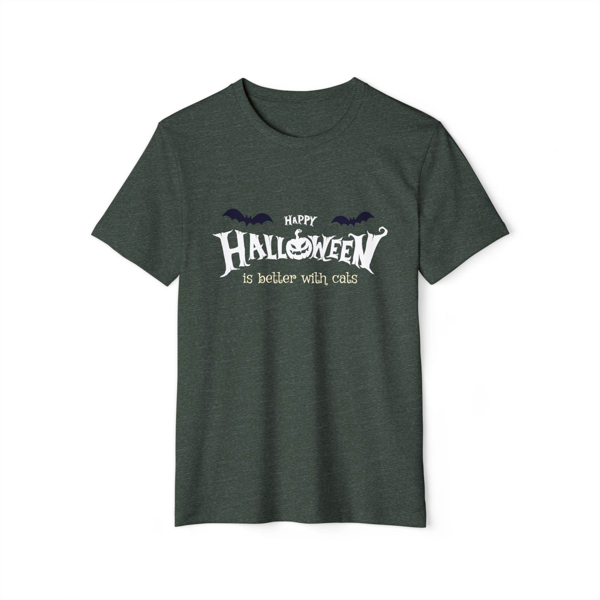 Halloween with Witch's Cats | Unisex Recycled Organic T-Shirt