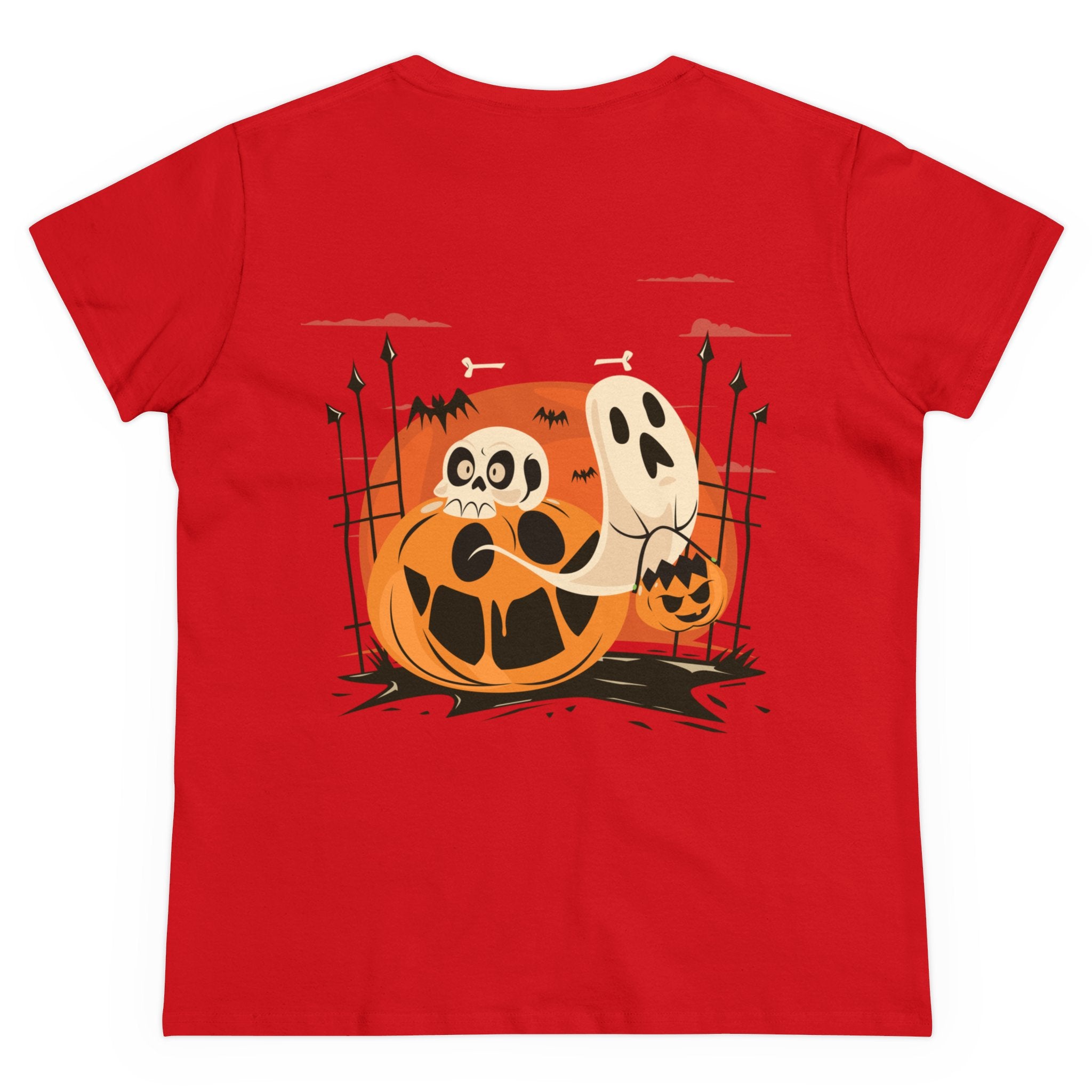 Halloween with Pumpkins | Women's Midweight Cotton Tee