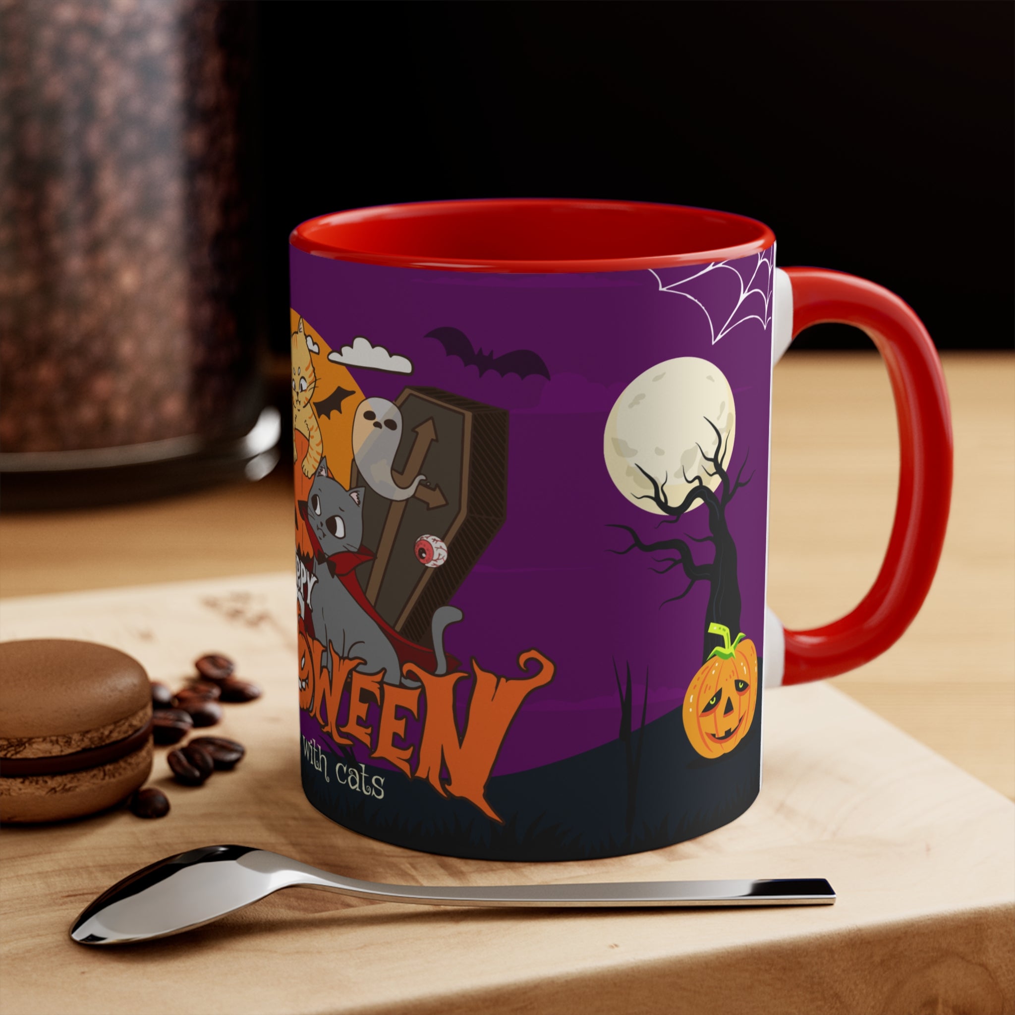 Happy Halloween is Better with Cats | Accent Mugs