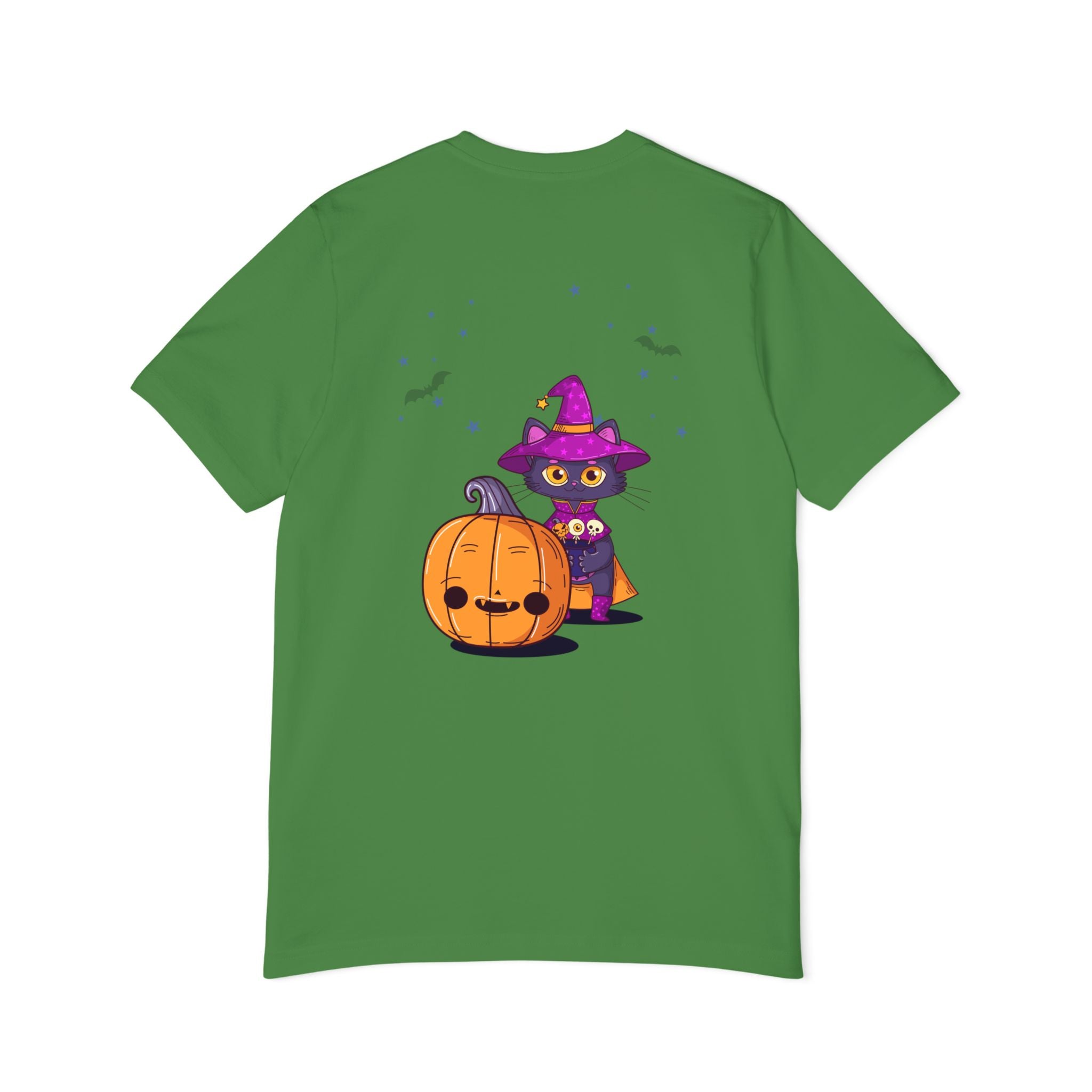 Halloween with Witch's Cats | USA-Made Unisex Short-Sleeve Jersey T-Shirt