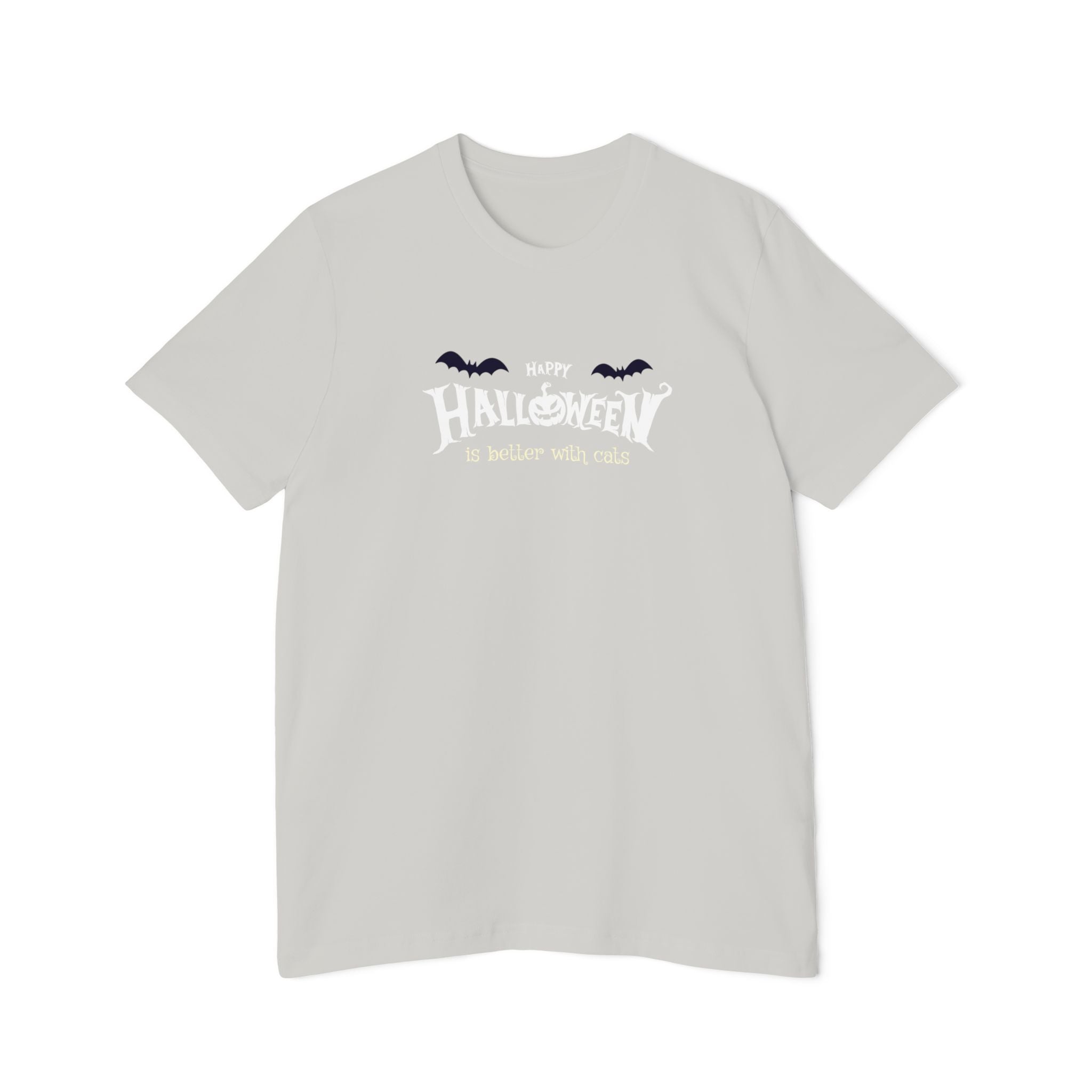 Halloween with Witch's Cats | USA-Made Unisex Short-Sleeve Jersey T-Shirt