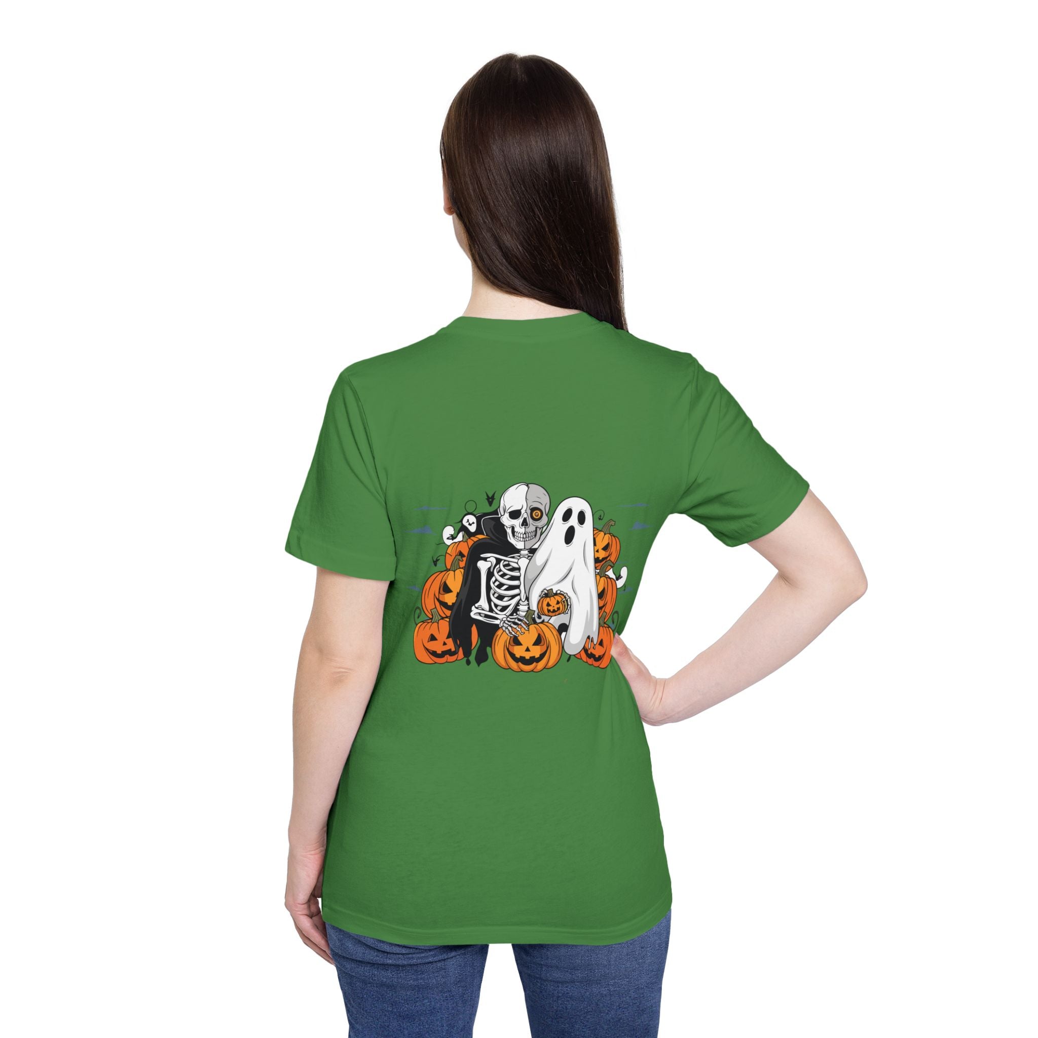 Halloween with Bats | USA-Made Unisex Short-Sleeve Jersey T-Shirt