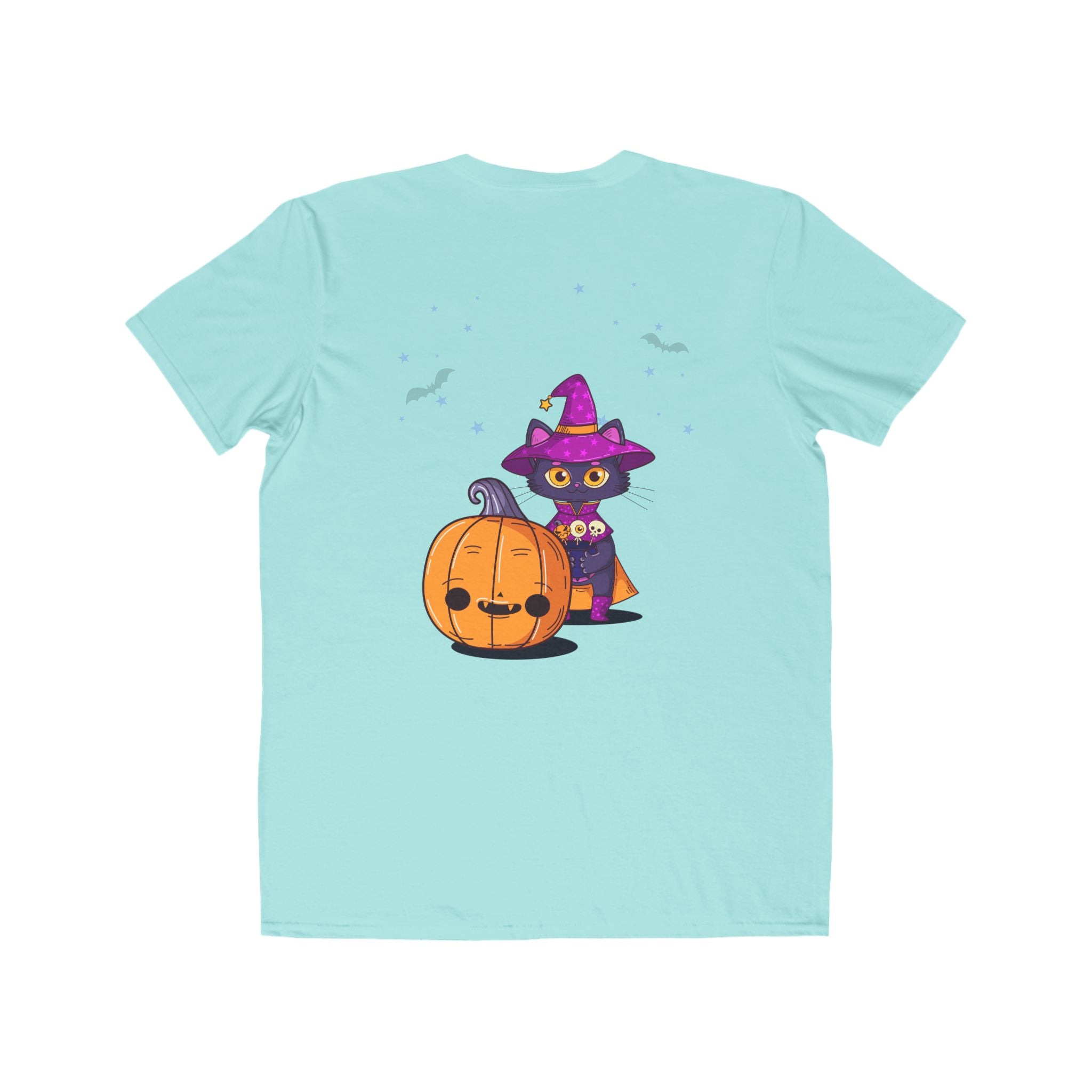 Halloween with Witch's Cats | Men's Lightweight Fashion Tee