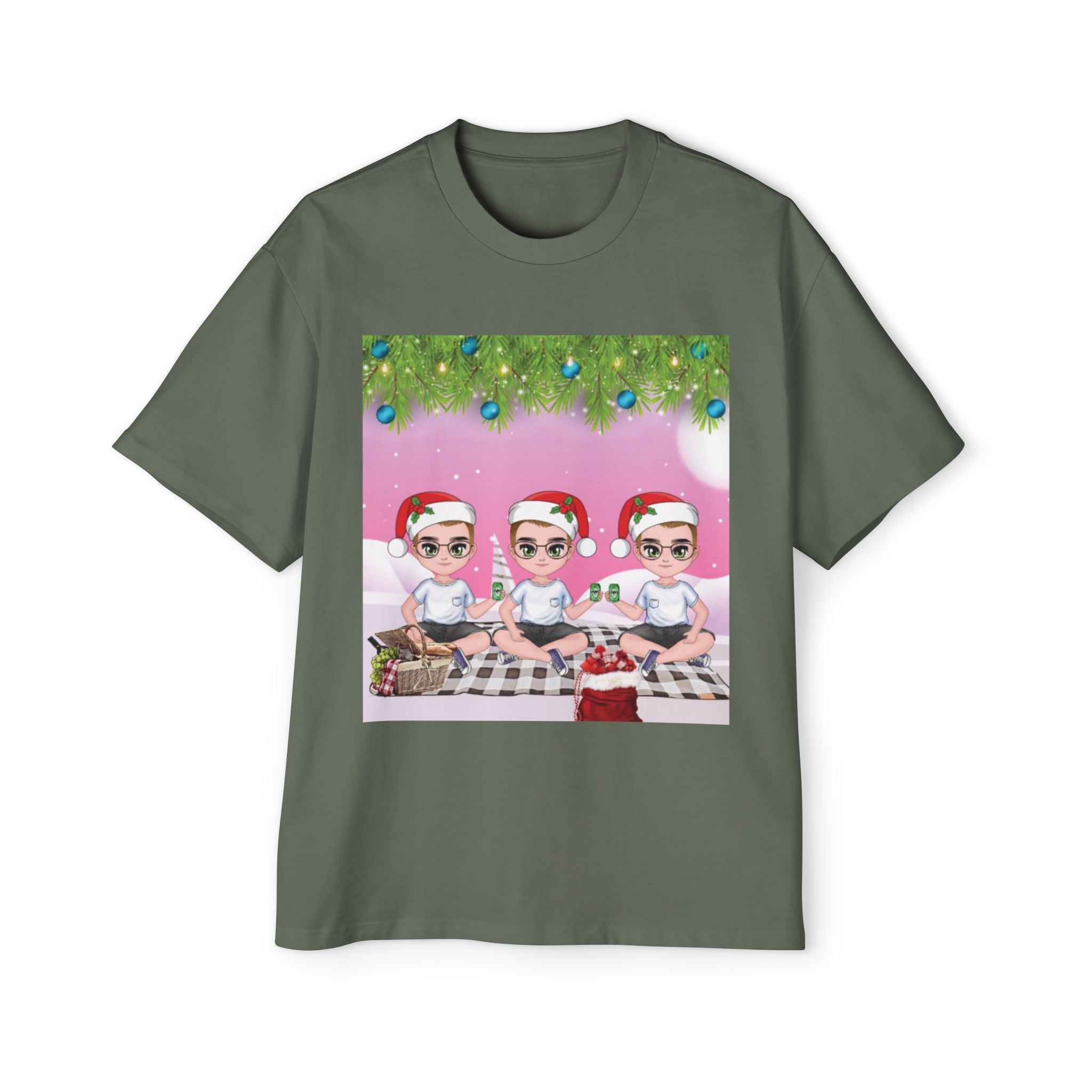 Christmas Friends | Men's Heavy Oversized Tee