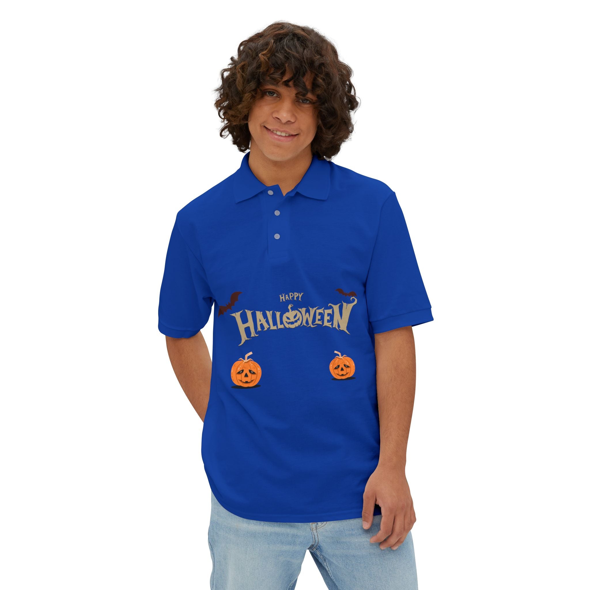 Halloween with Pumpkins | Men's Piqué Polo